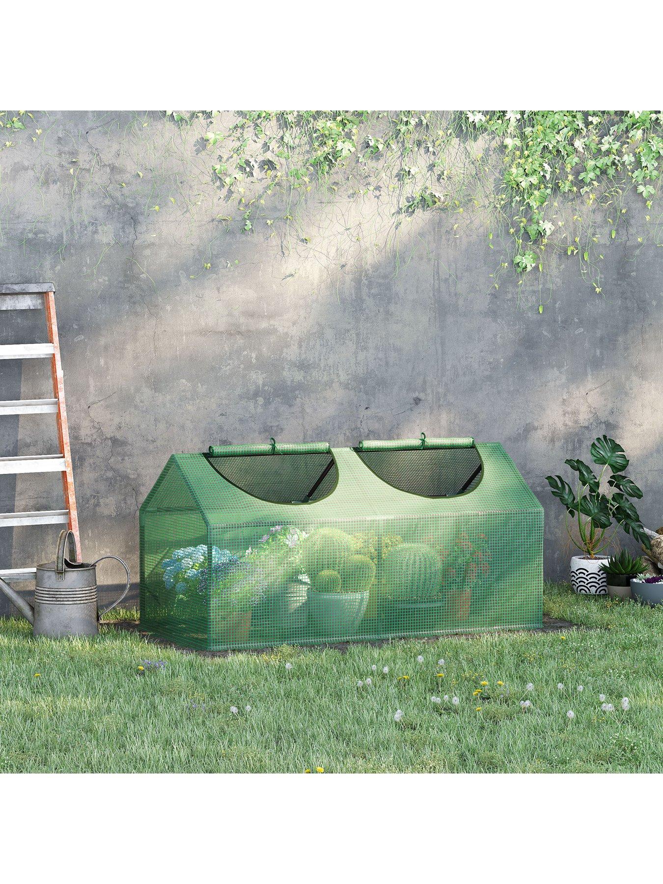  image of outsunny-mini-groundnbspgreenhouse-withnbspobservation-windows