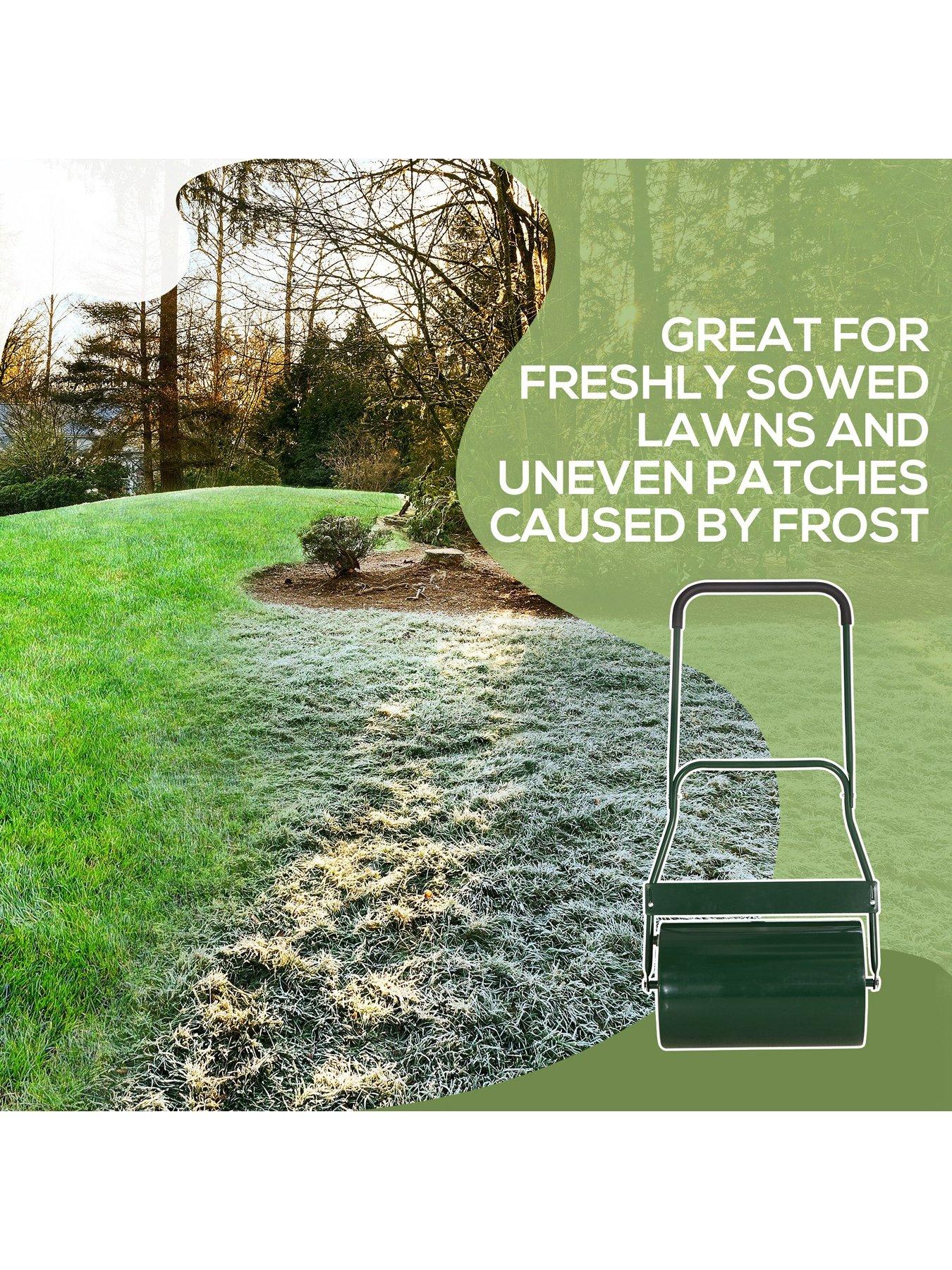 Image 4 of 7 of OutSunny 40L Metal Sand or Water-Filled Lawn Roller -&nbsp;Green