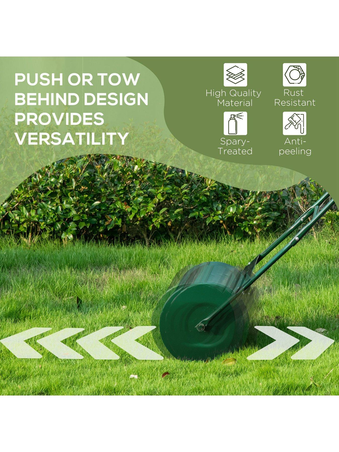 Image 7 of 7 of OutSunny 40L Metal Sand or Water-Filled Lawn Roller -&nbsp;Green