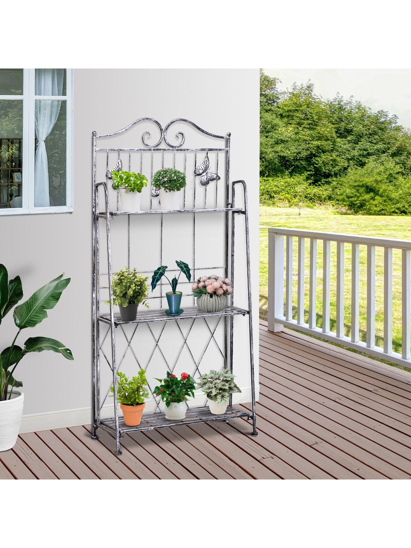 outsunny-3-tier-metal-plant-stand--nbspsilvergrey