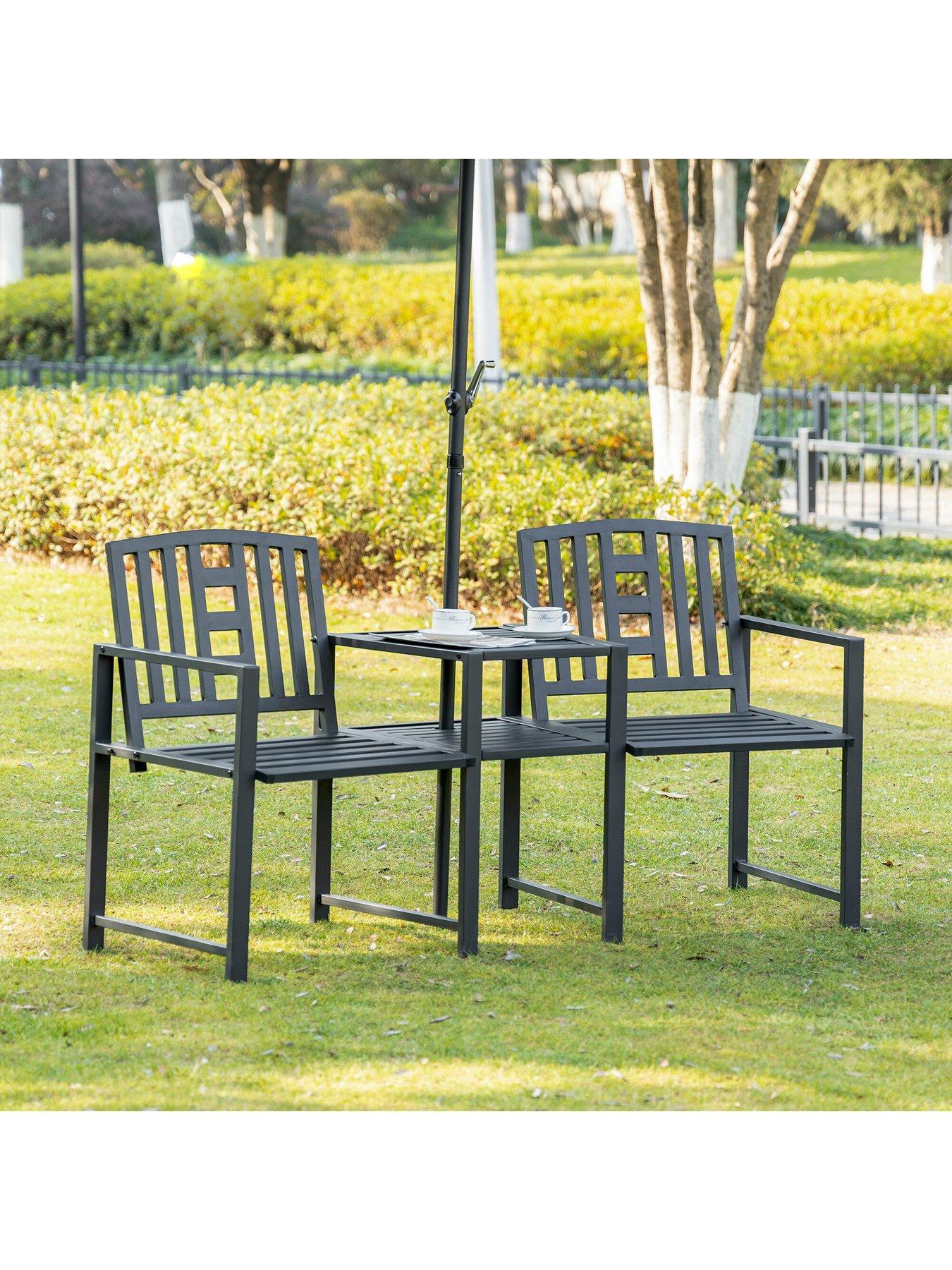 undefined 2-Seat Garden Loveseats with Coffee Table