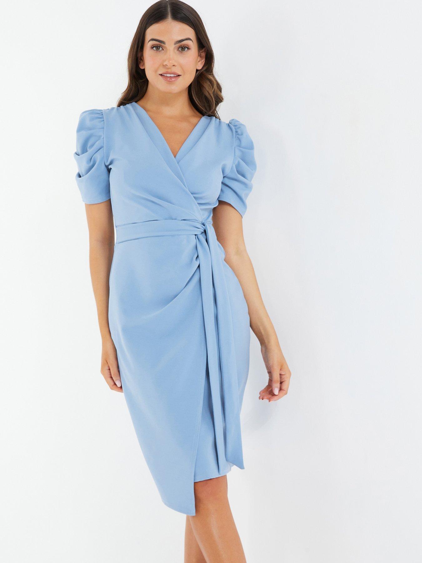 Petite Wrap Midi Dress