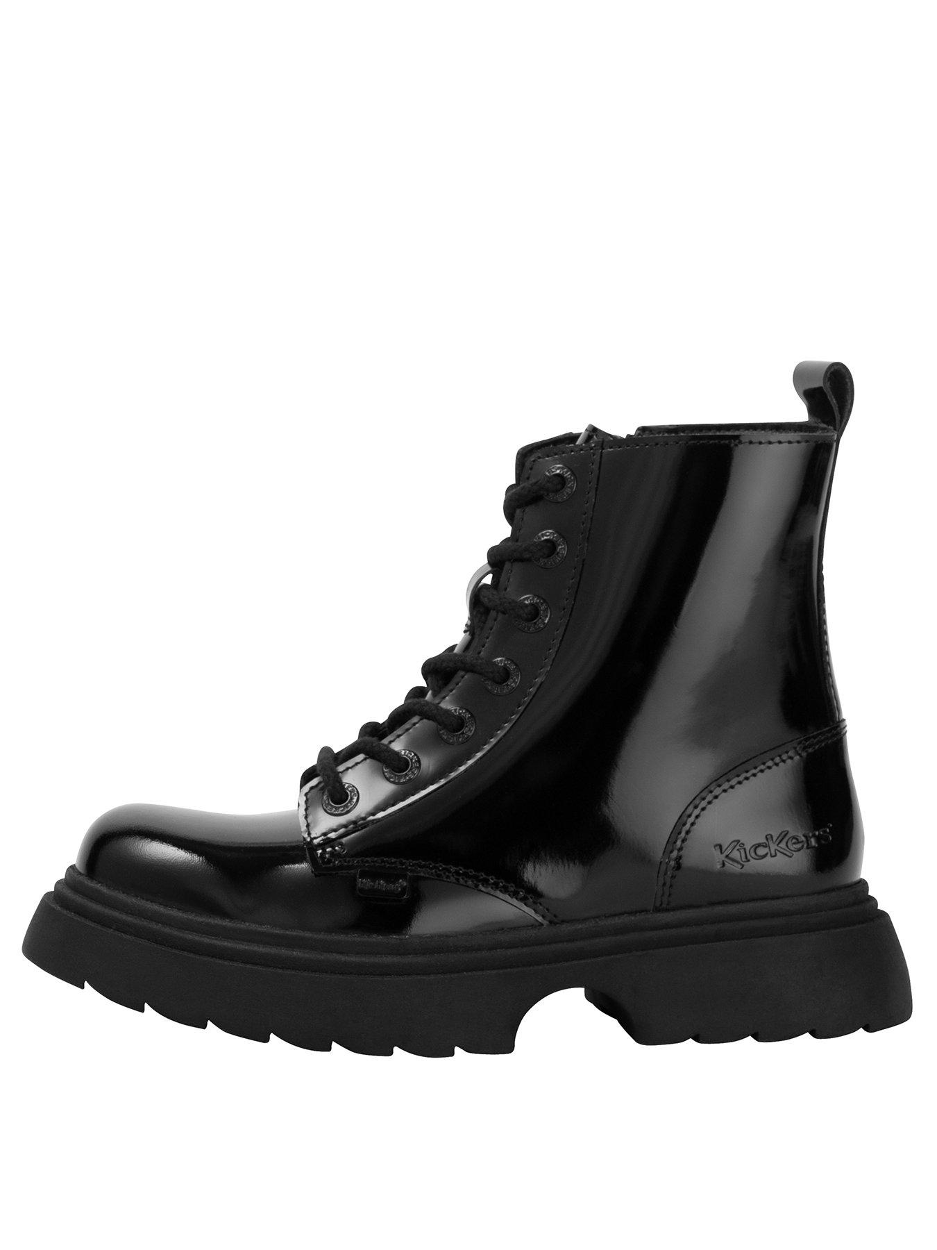 Patent leather kicker outlet boots