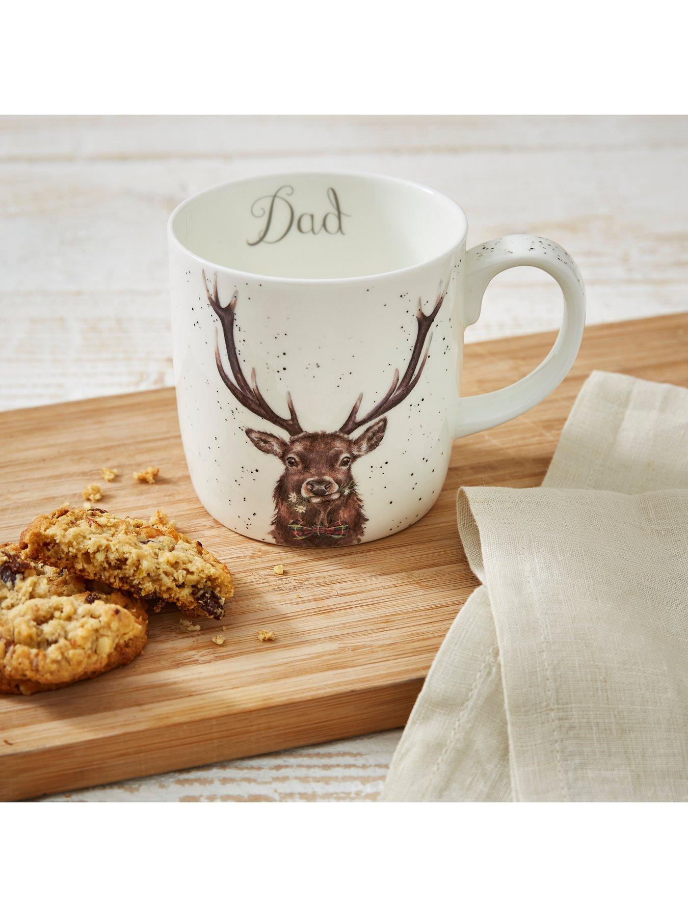  image of royal-worcester-wrendale-designs-dad-mug-stag