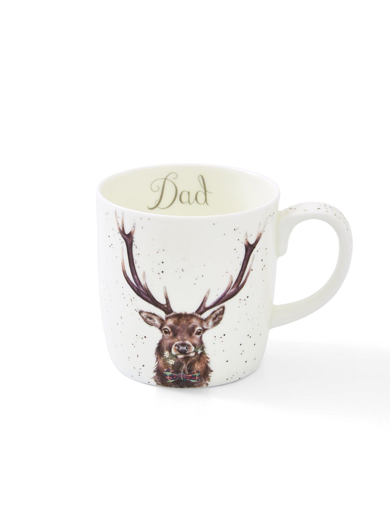  image of royal-worcester-wrendale-designs-dad-mug-stag
