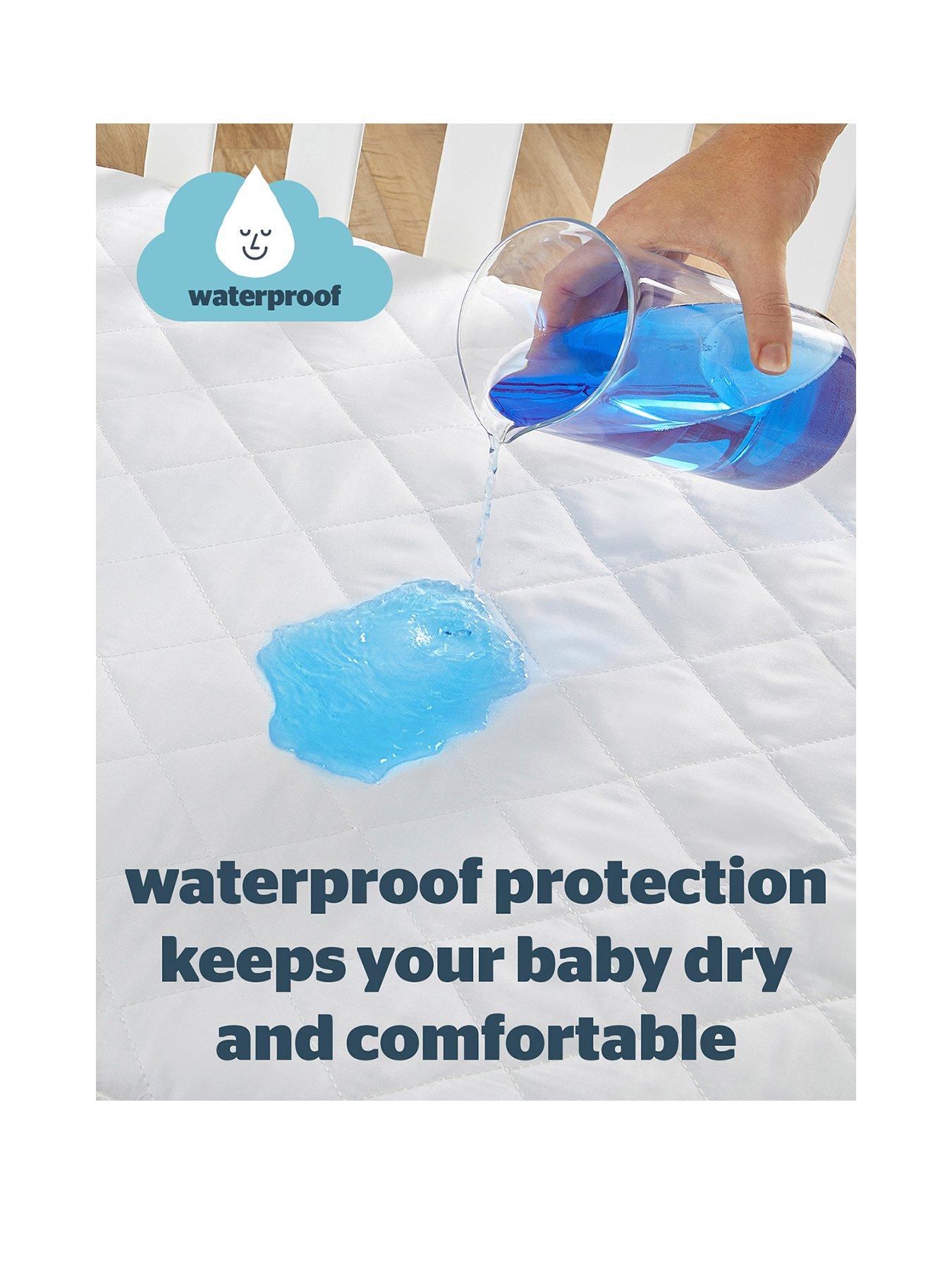  image of silentnight-safe-nights-waterproof-cot-bed-mattress-protector-bundle-2-pack-white
