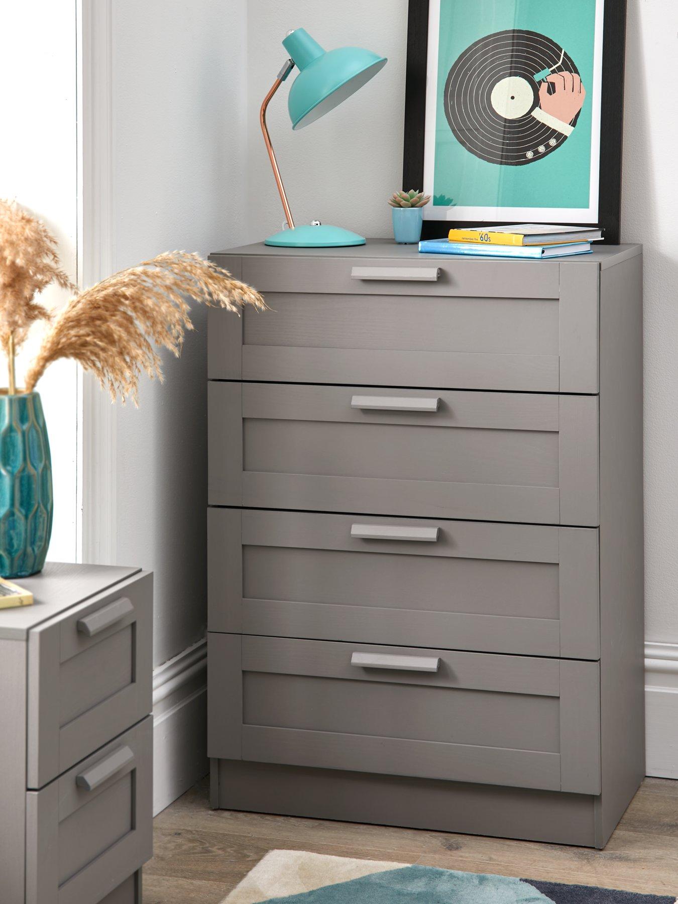 Image 1 of 6 of Very Home Taryn Kids&nbsp;4 Drawer Chest - Grey