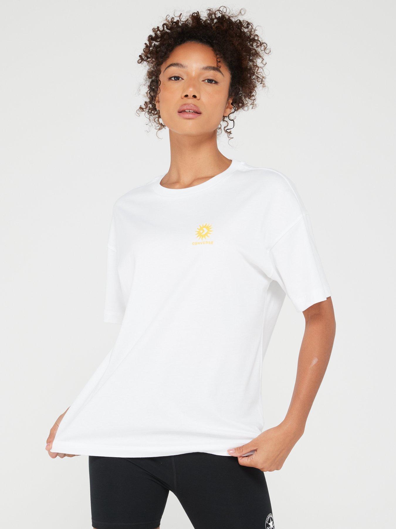 White converse sale t shirt womens