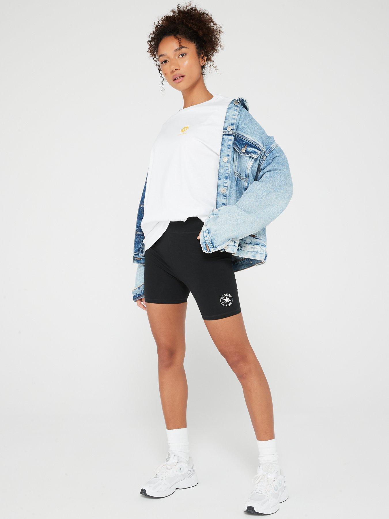  image of converse-womens-retro-chuck-bike-short-black