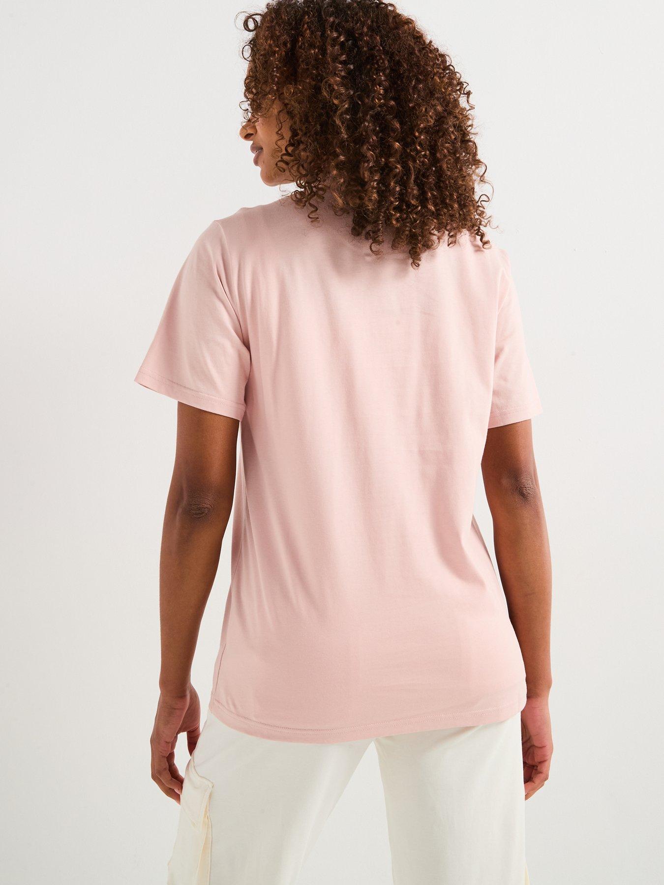 image of converse-center-front-large-logo-star-chevron-short-sleeve-t-shirt-pink
