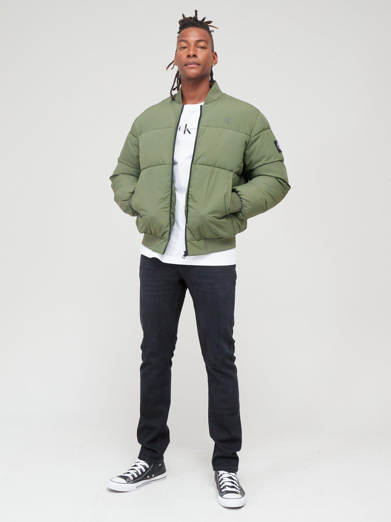 Calvin klein hotsell green bomber jacket