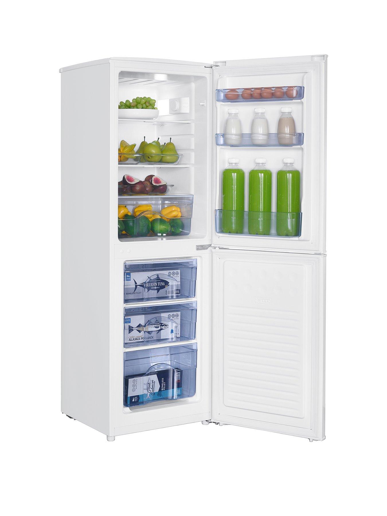  image of swan-sr15690w-48cm-wide-144cm-high-5050-split-compact-fridge-freezer-white