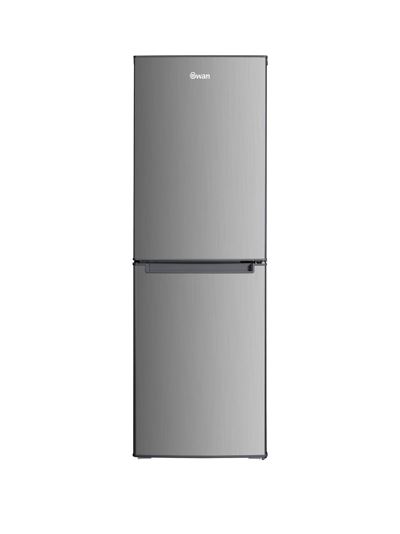 Swan SR15690S 48cm Wide, 144cm High, 50/50 Split Compact Fridge Freezer - Silver