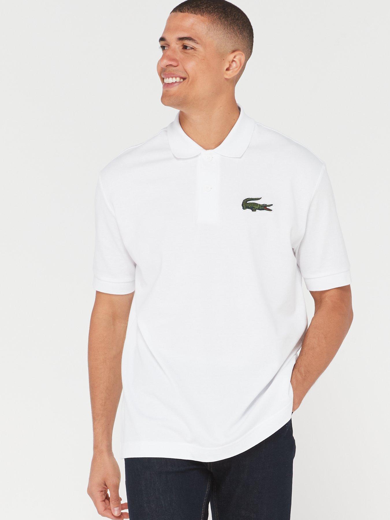 Lacoste Croc 80s Relaxed Logo Polo Shirt White littlewoods