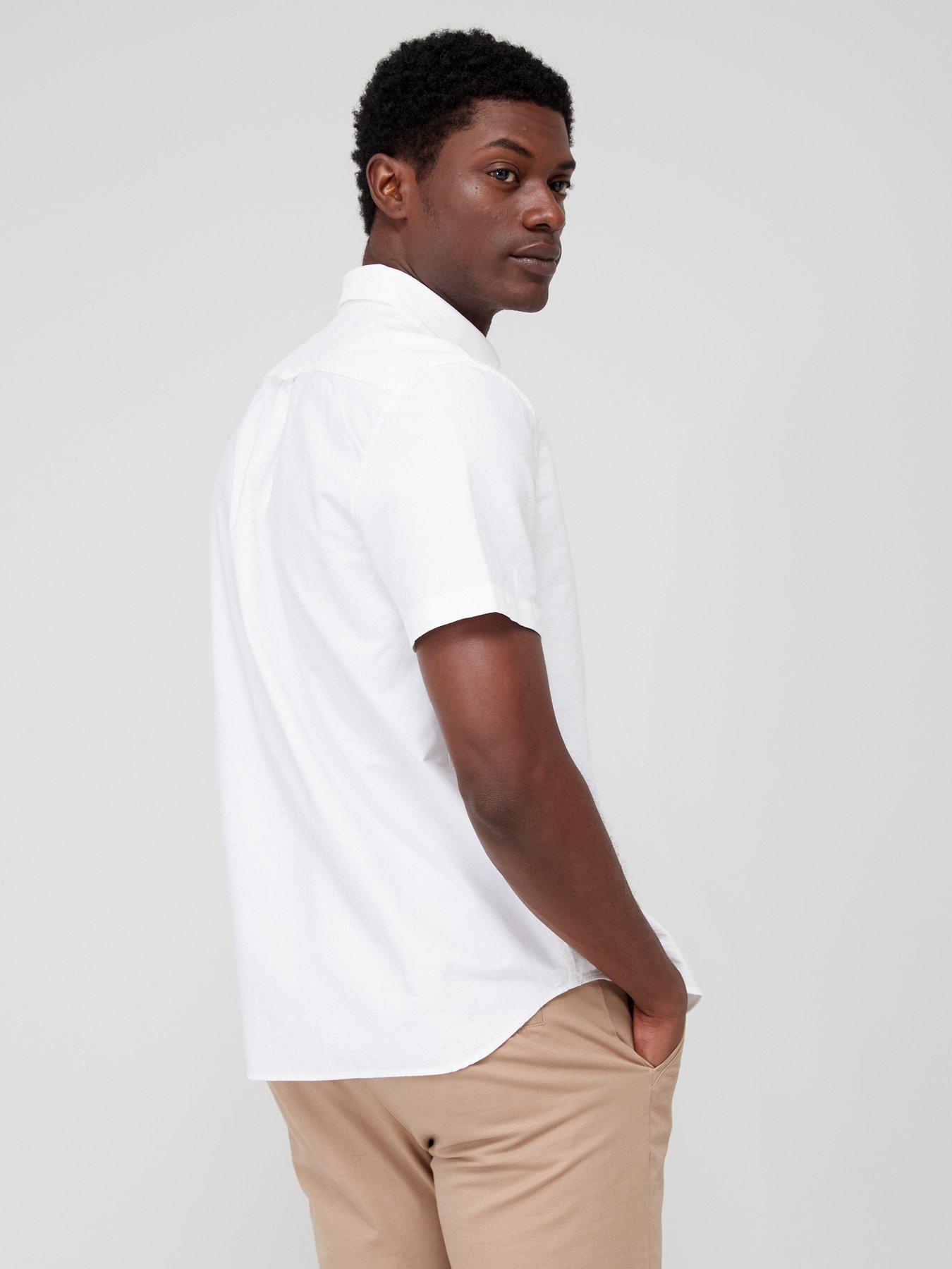  image of lacoste-short-sleeve-oxford-shirt-white
