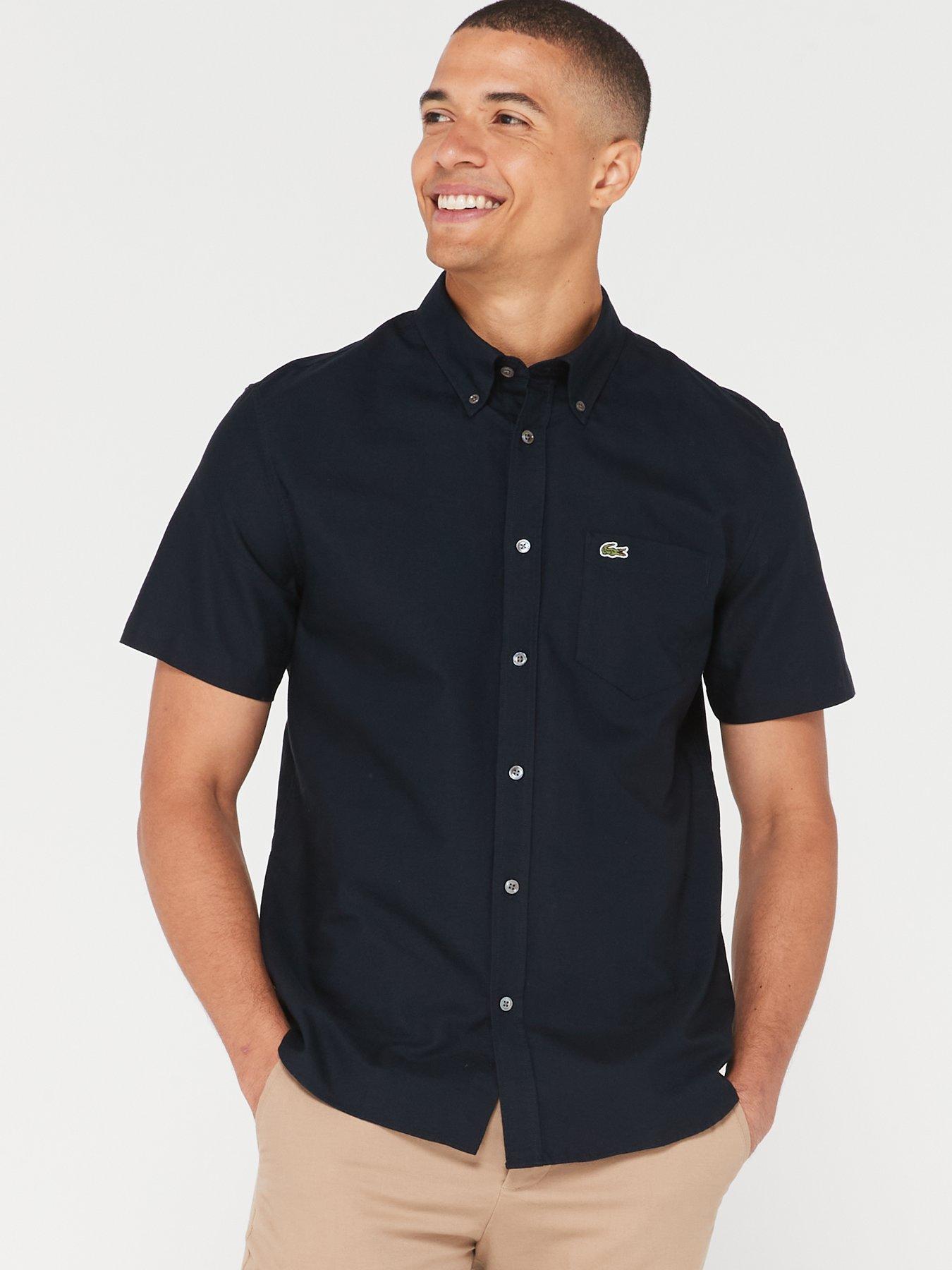 Lacoste short sleeve oxford shirt on sale