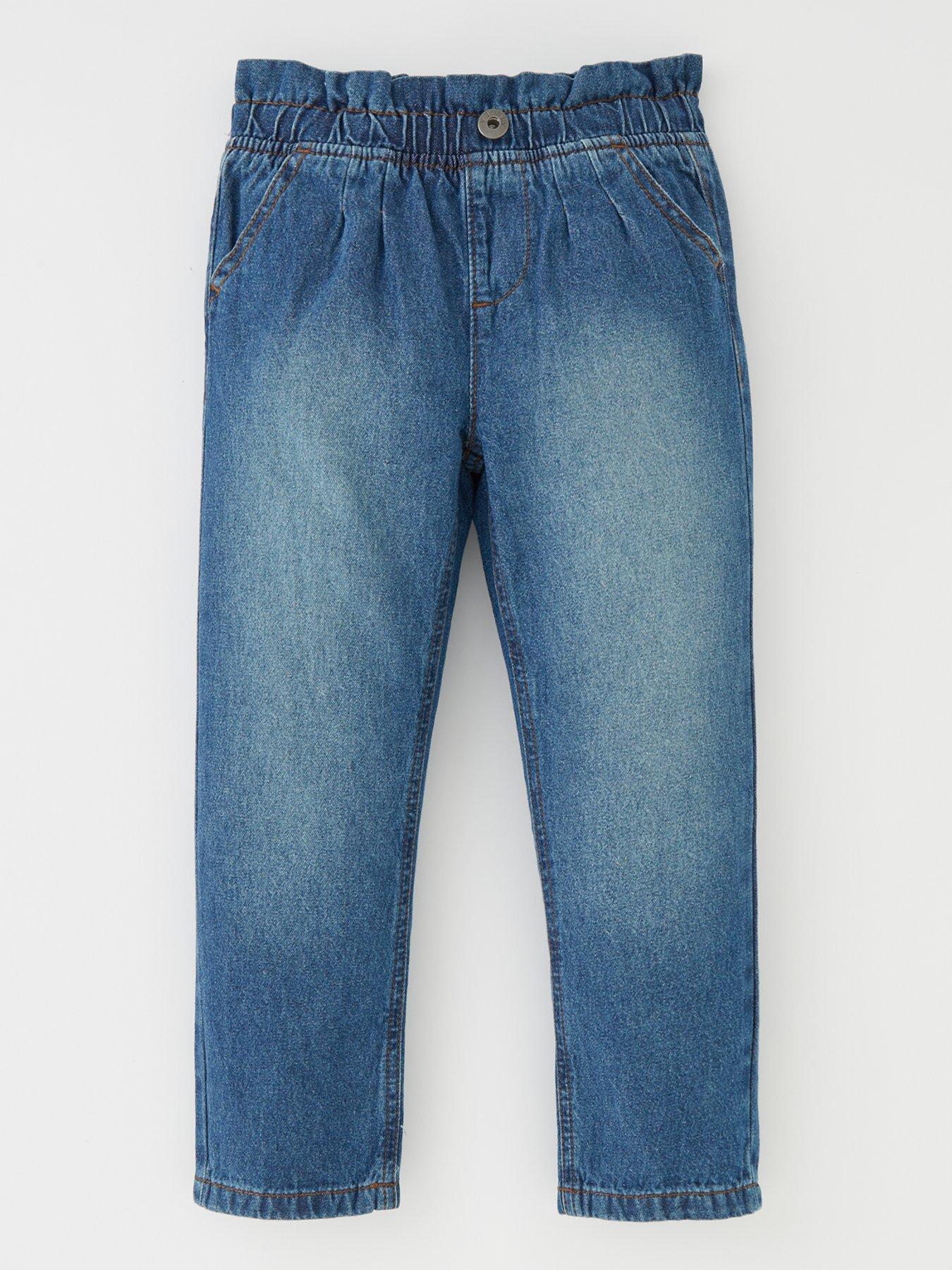 Mini V by Very Girls Denim Paper Bag Jeans Blue