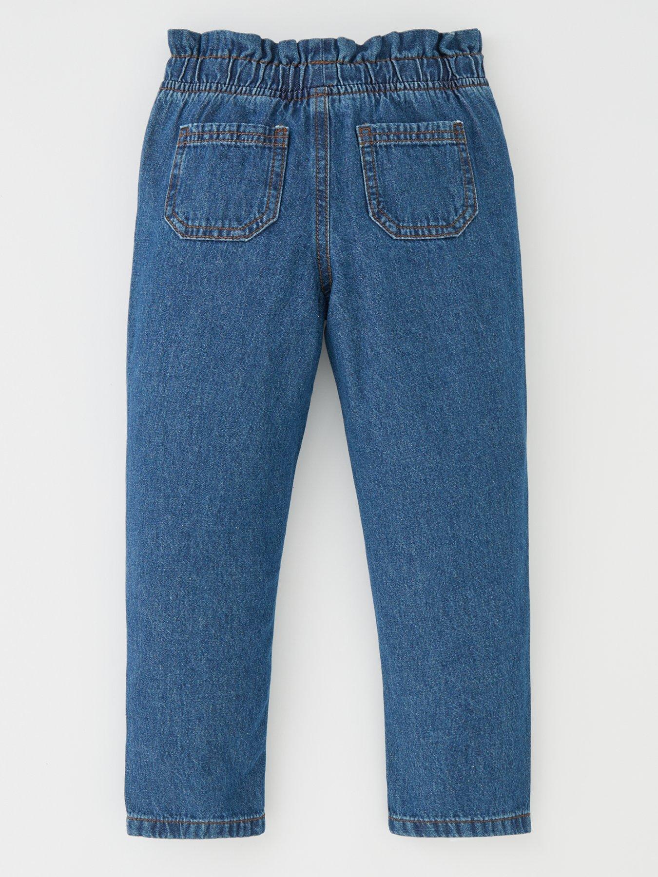 Mini V by Very Girls Denim Paper Bag Jeans Blue