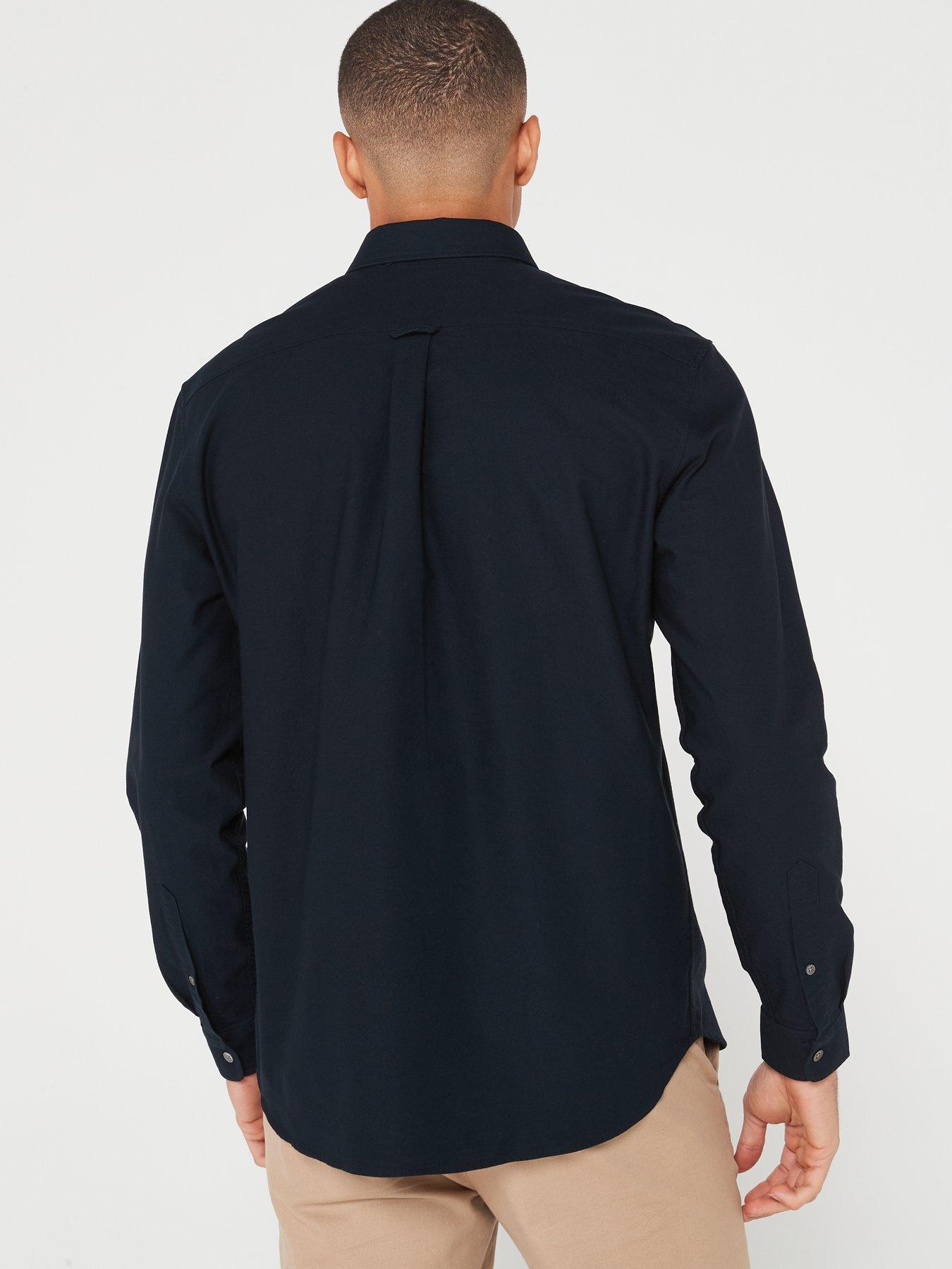 Image 2 of 4 of Lacoste Long Sleeve Oxford Shirt - Navy