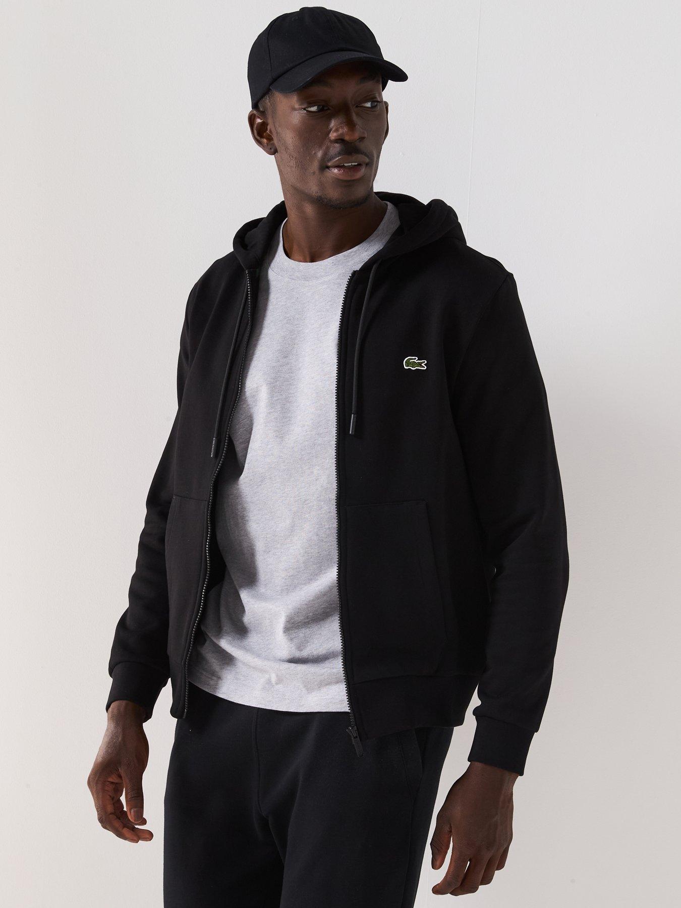 Lacoste Core Fleece Zip Through Hoodie - Black
