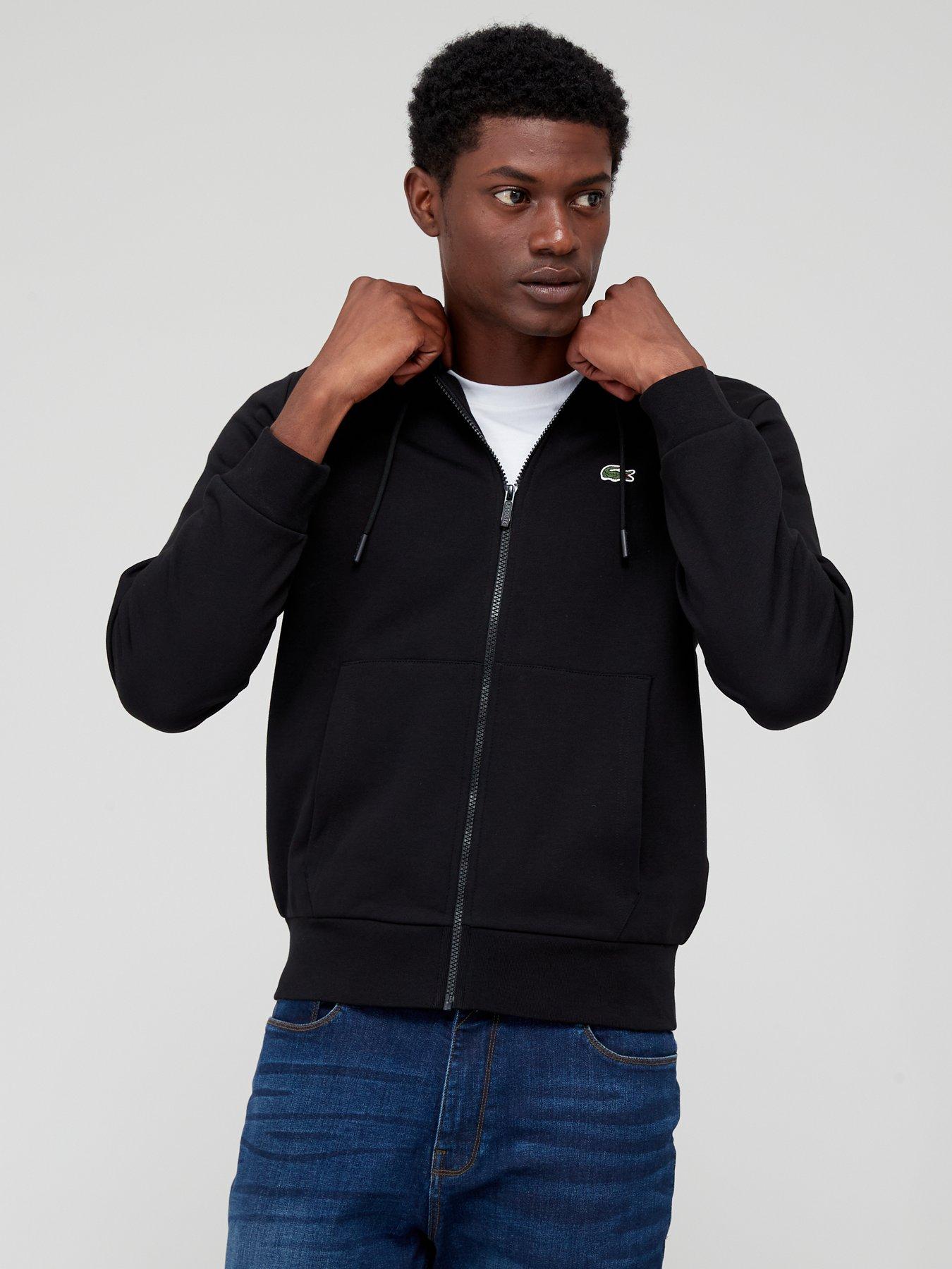 Lacoste grey zip up hoodie online