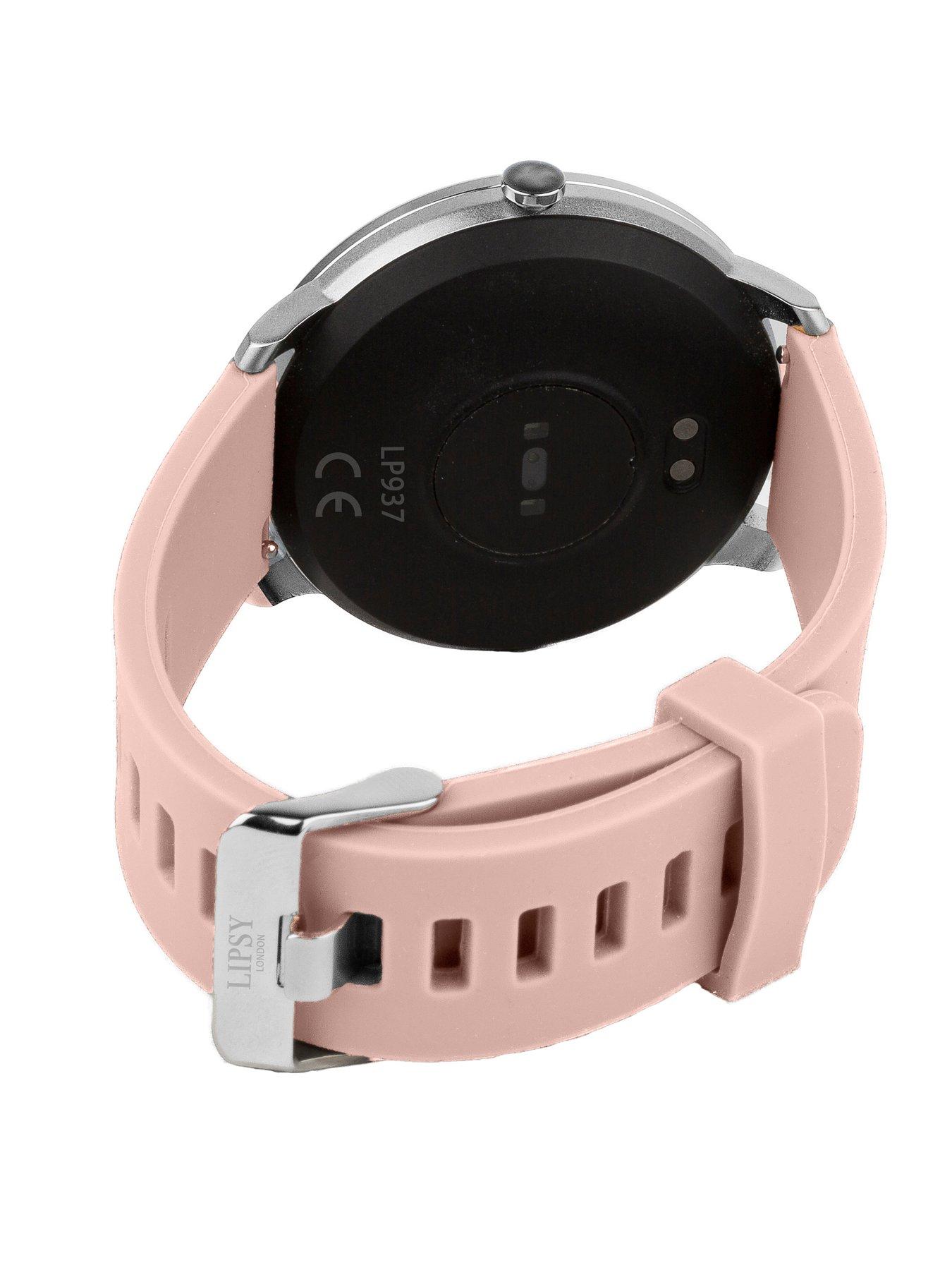  image of lipsy-pink-pu-smartwatch