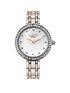  image of lipsy-silver-and-rose-gold-metal-bracelet-watch-with-mop-dial