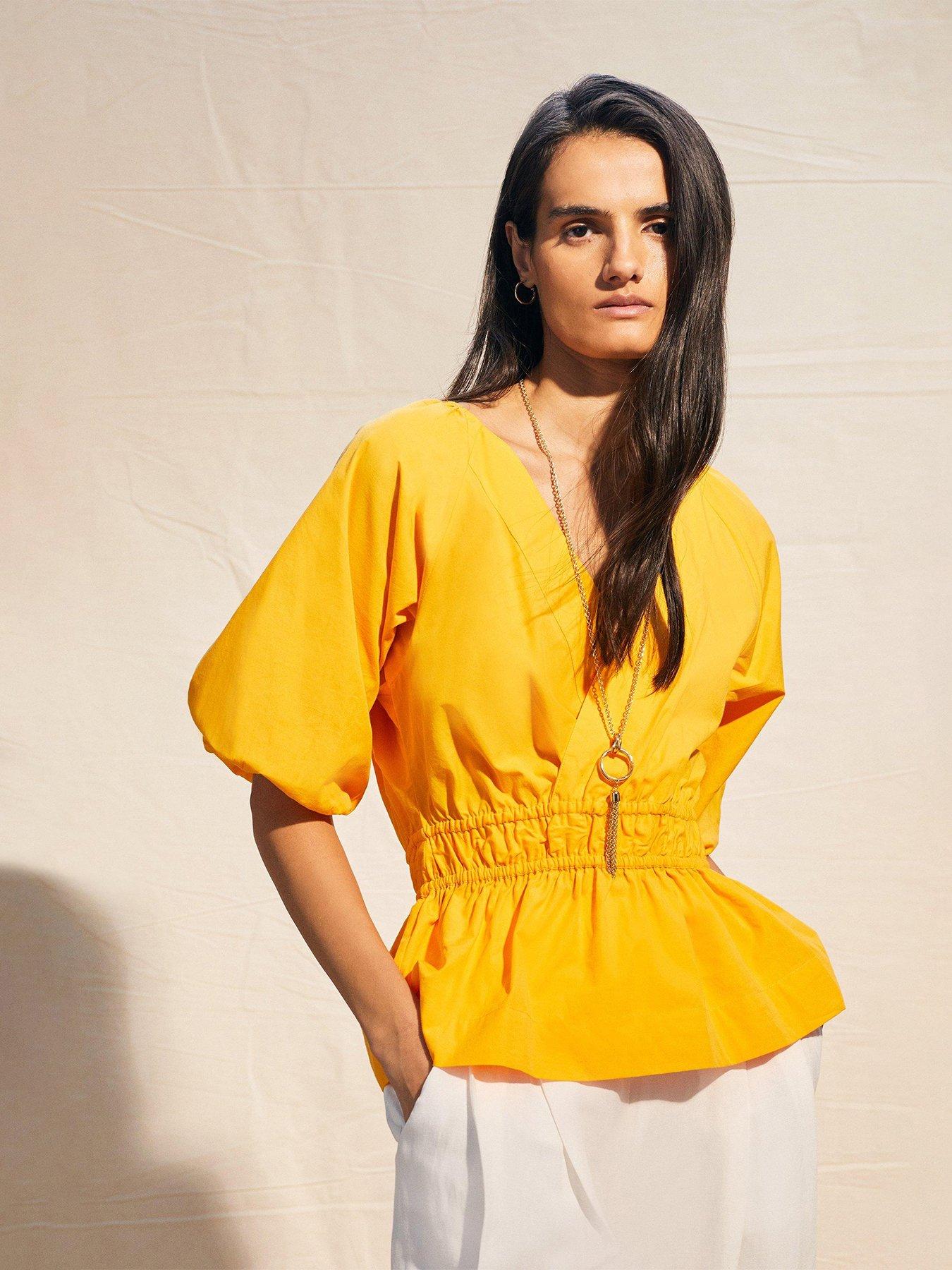 karen-millen-balloon-sleeve-blouse-mango