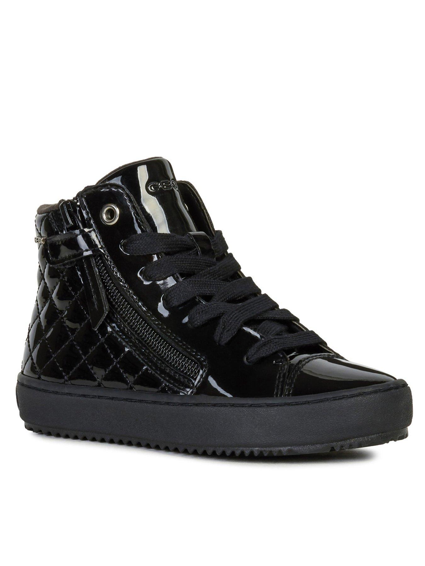  image of geox-girls-kalispera-lace-up-patent-high-top-school-shoe