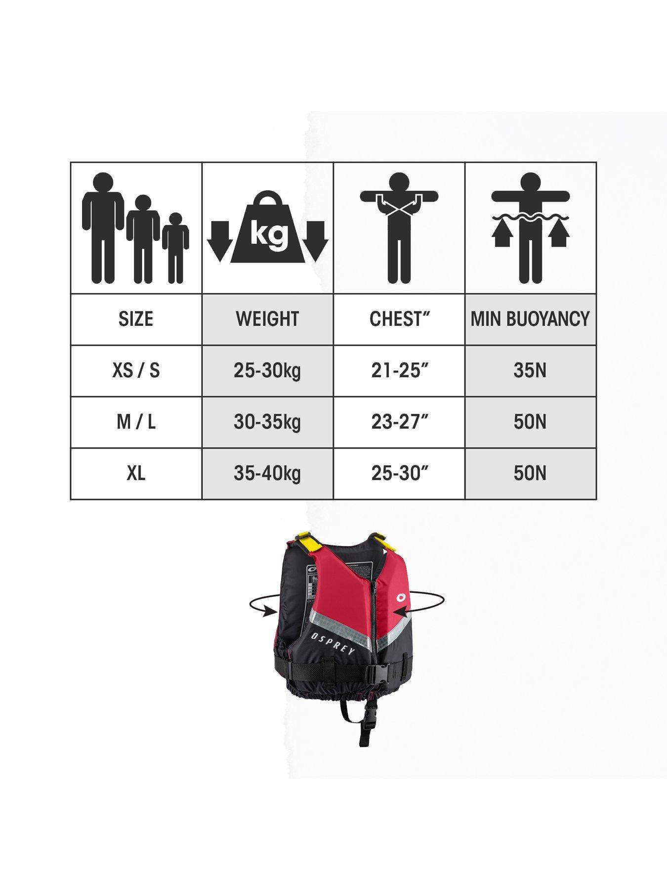Image 7 of 7 of Osprey Action Sports Junior Buoyancy Aid 50N - Red