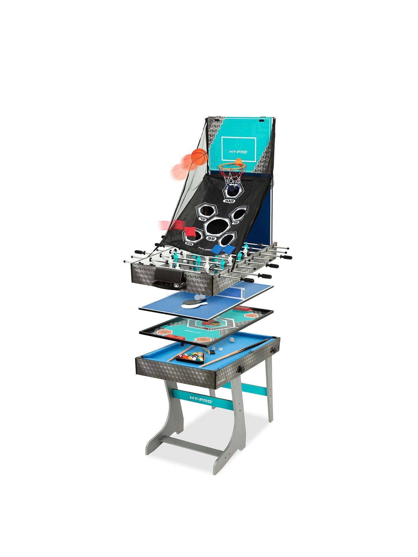 undefined 4ft 8-in-1 Multi Game Table (Pool /Football / Power Puck Hockey / TT /basketball /Bean Bag Toss/ Magnet Dart/Archery)