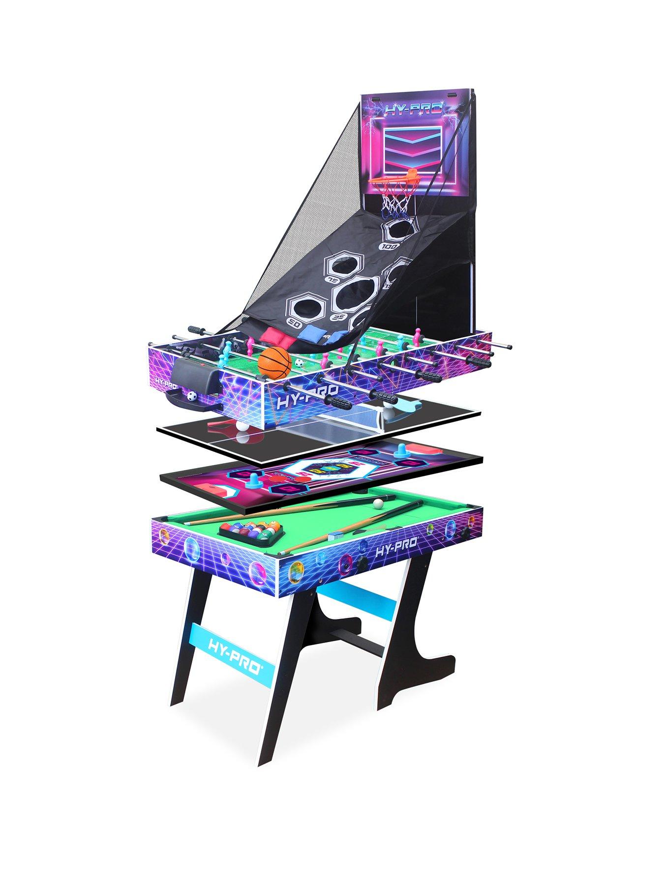 Hy-Pro 4ft 8-in-1 Multi Game Table (Pool /Football / Power Puck Hockey ...