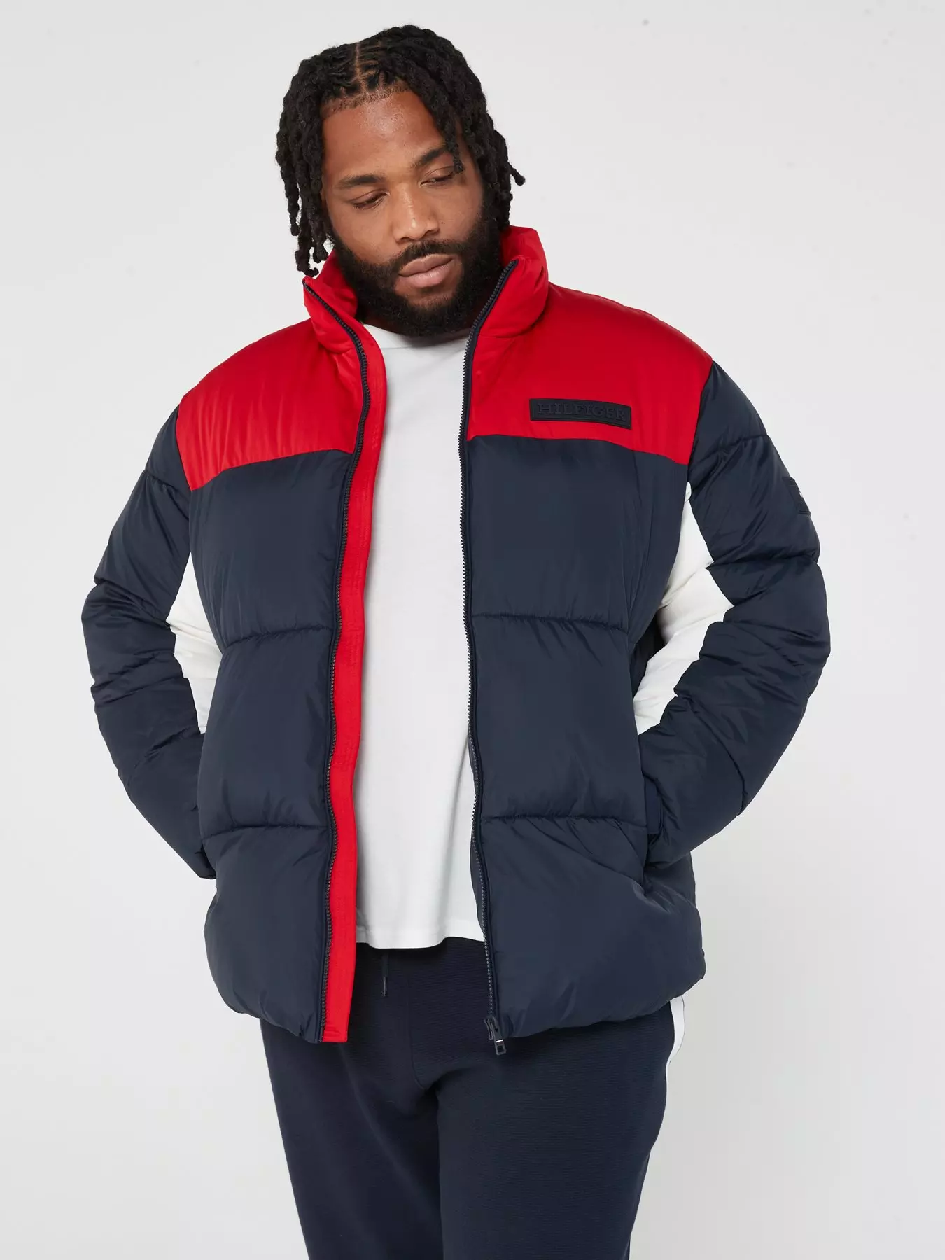 tommy hilfiger coat mens red