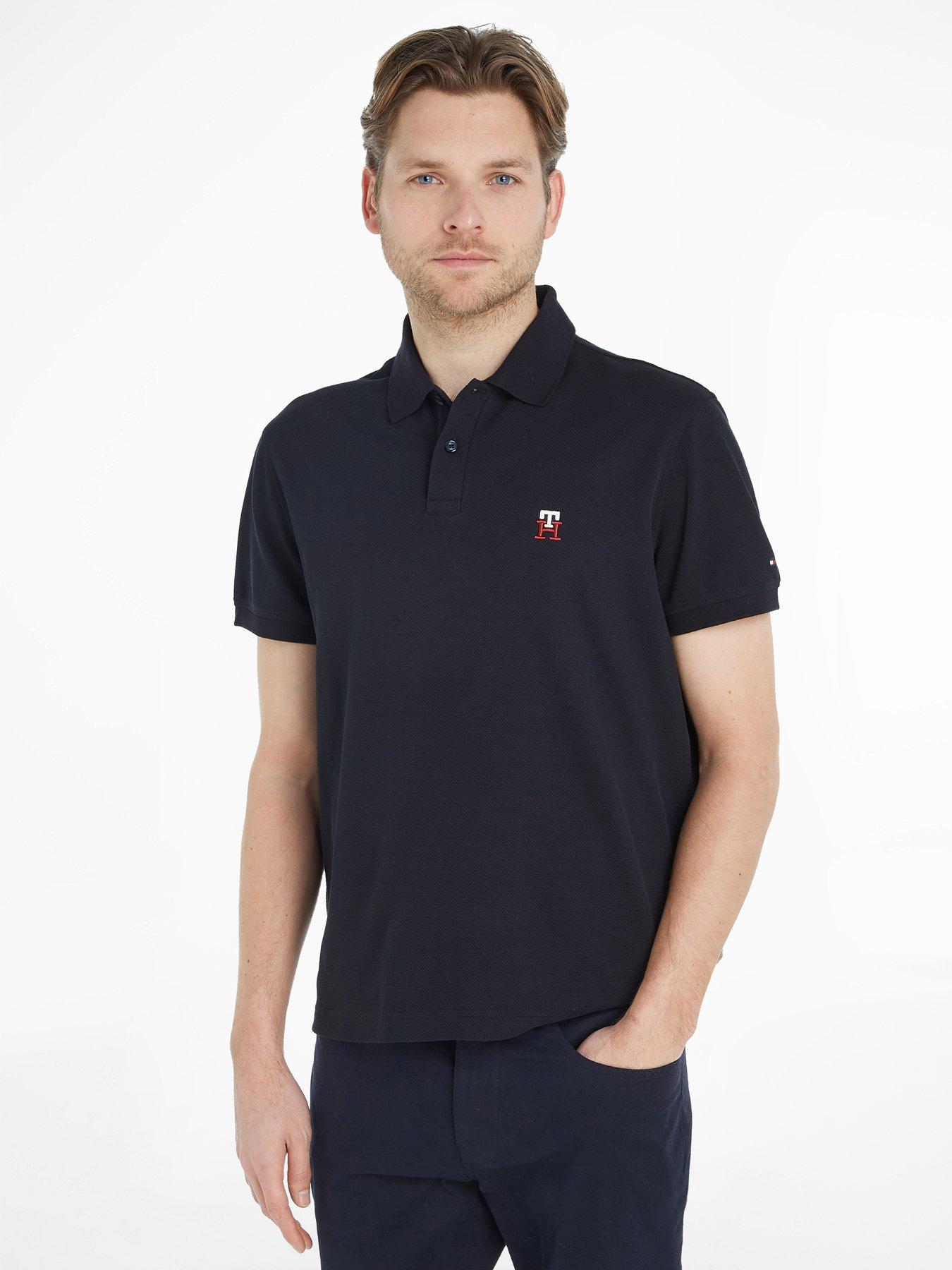 Tommy Hilfiger Monogram Chest Graphic Regular Polo Shirt - Navy 