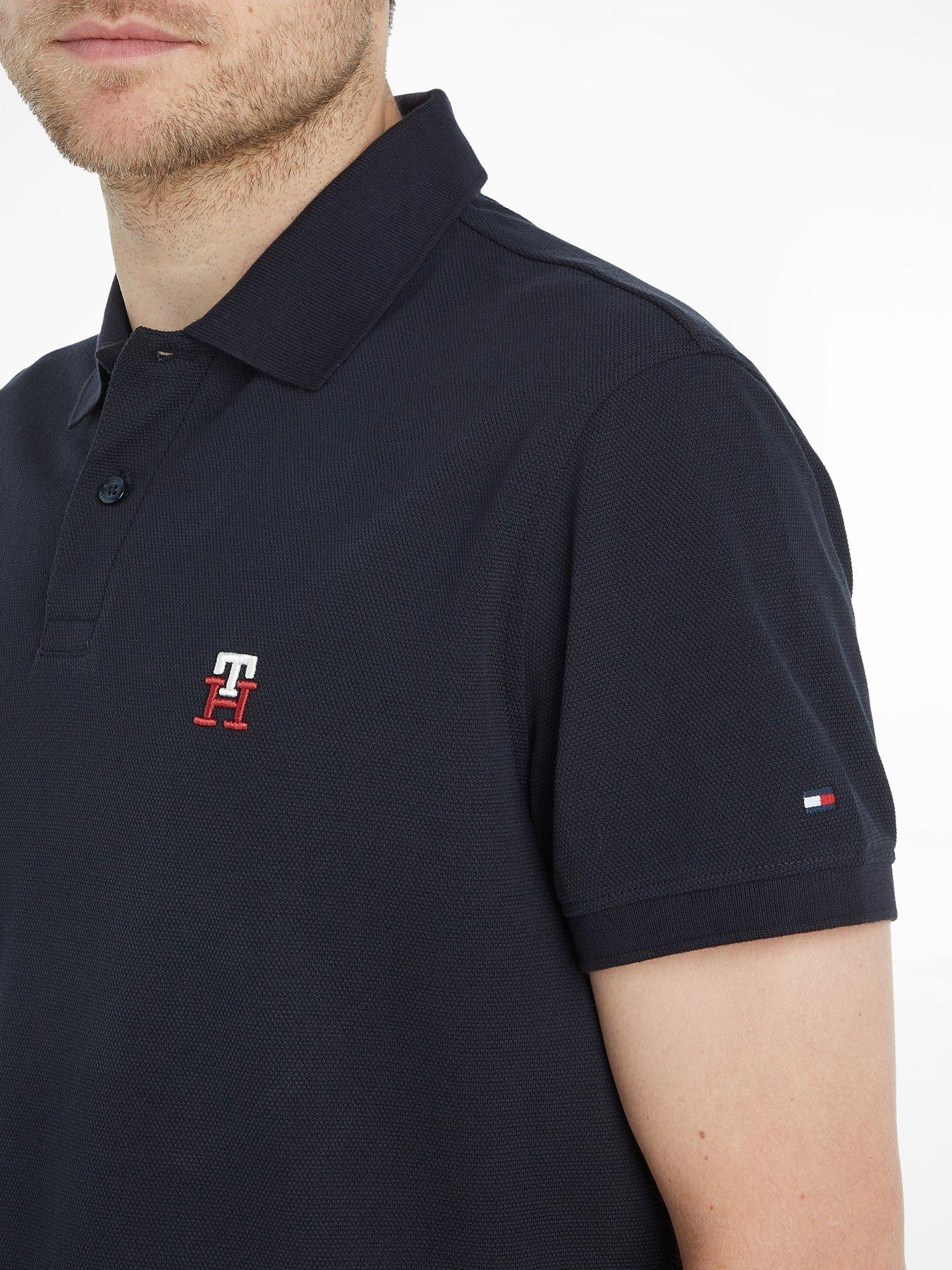 Tommy Hilfiger Monogram Chest Graphic Regular Polo Shirt - Navy 