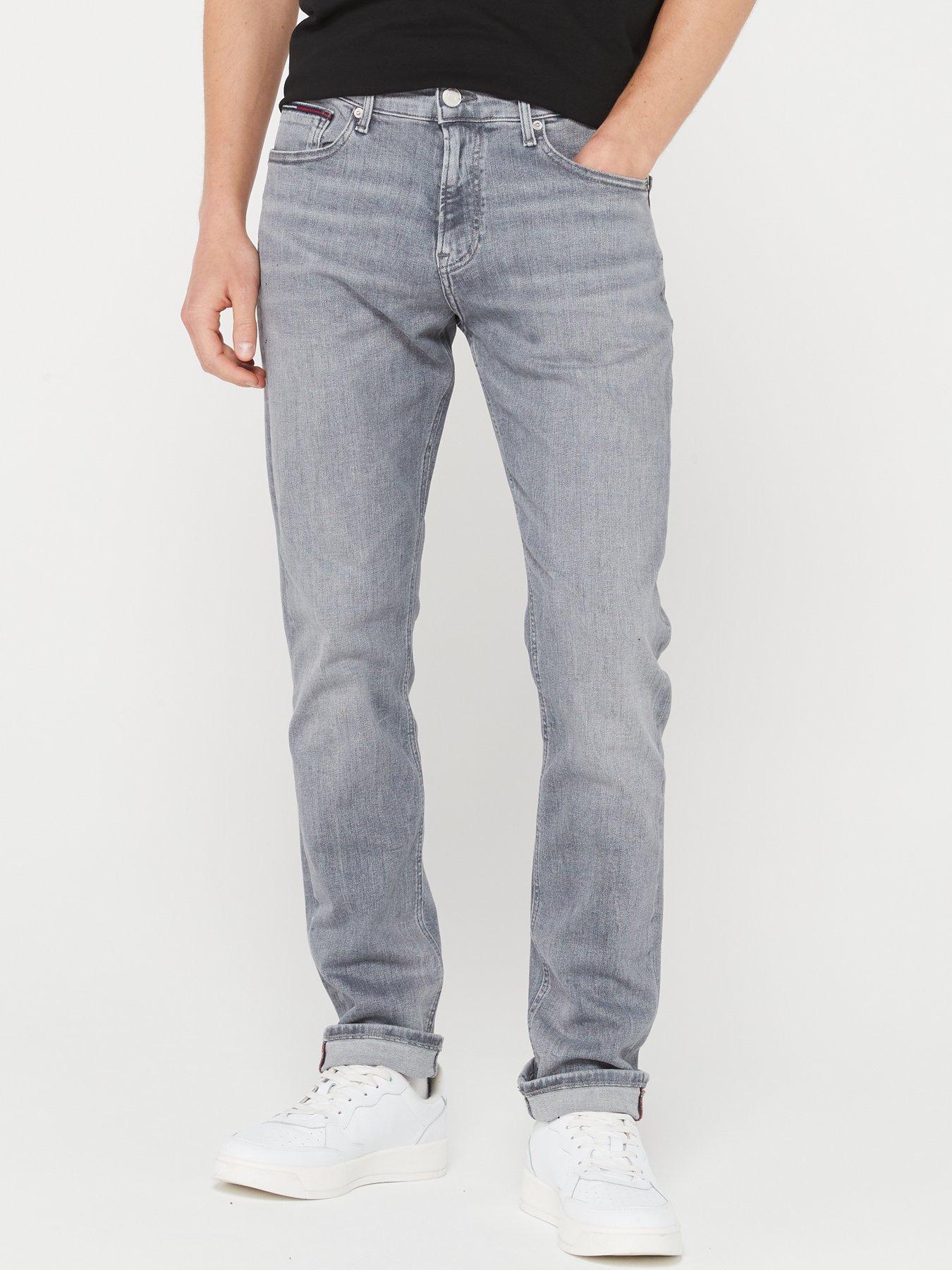 Tommy Jeans Scanton Dg1272 Slim Leg Jeans - Light Grey | littlewoods.com