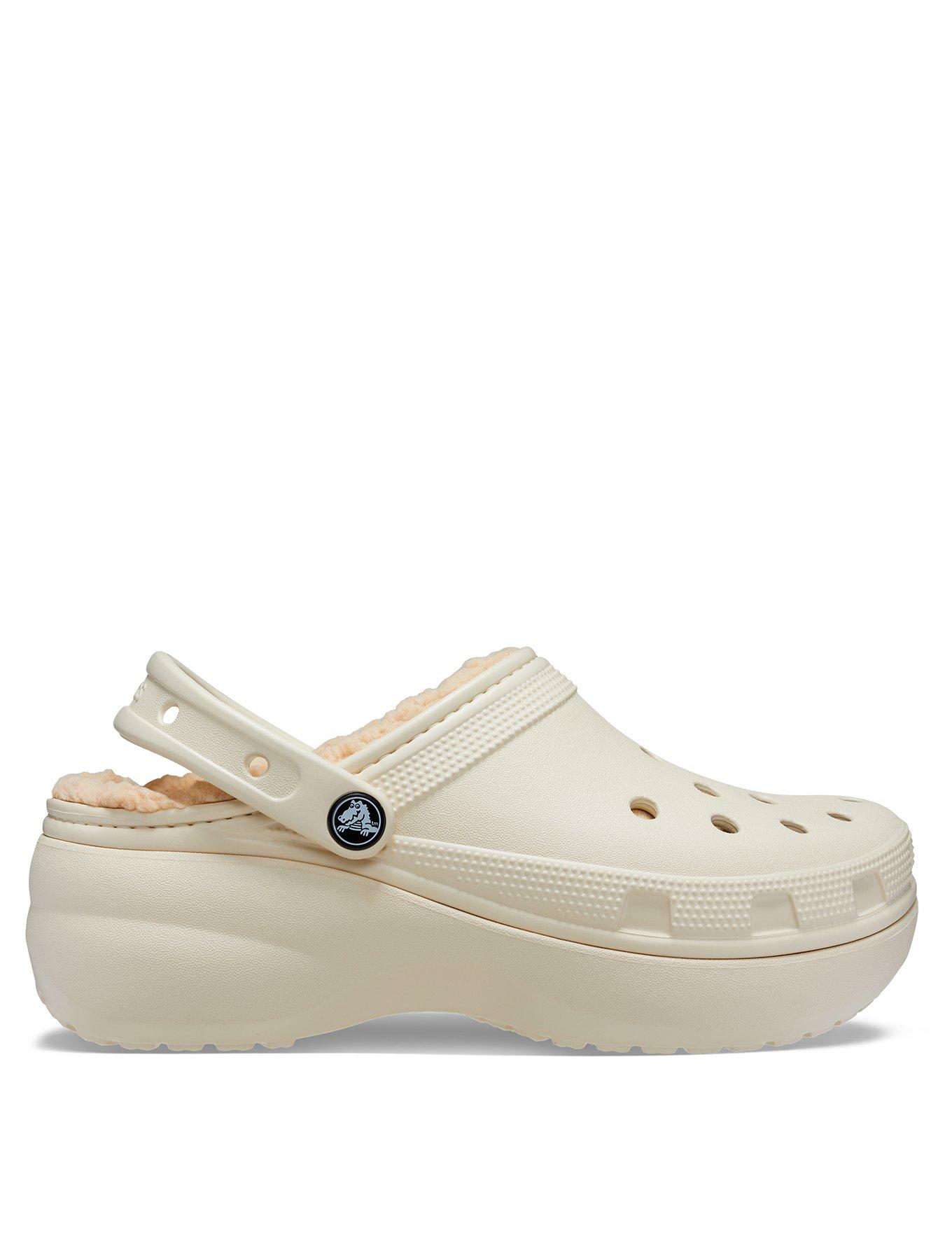 Image 1 of 6 of Crocs Classic Platform Lined - Bone