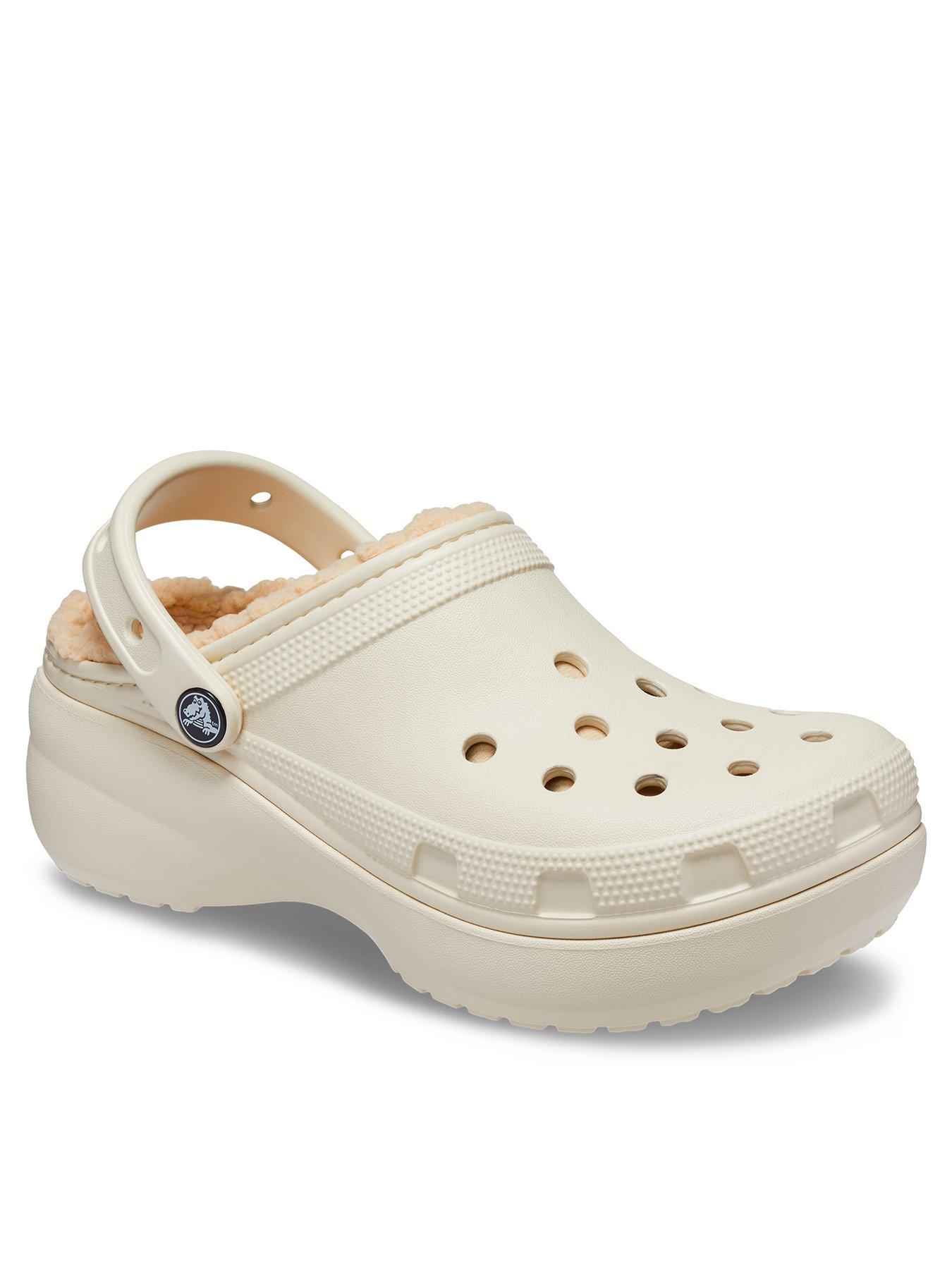 Image 3 of 6 of Crocs Classic Platform Lined - Bone