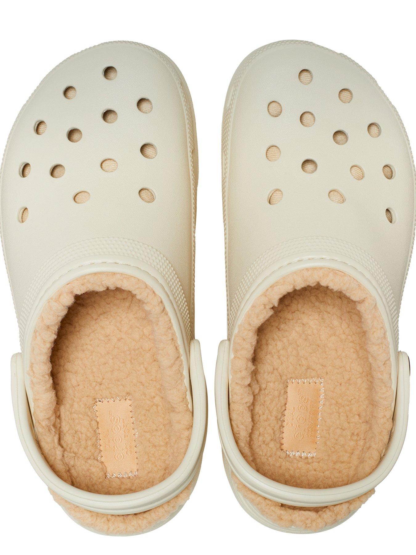 Image 4 of 6 of Crocs Classic Platform Lined - Bone