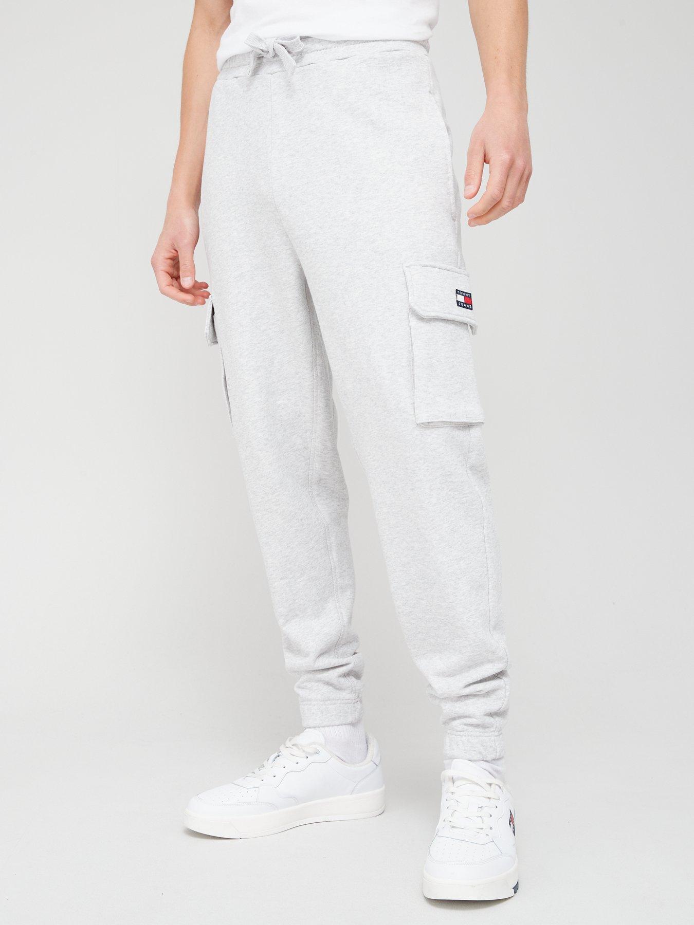 Tommy Jeans Regular XS Badge Cargo Sweatpants - Grey | littlewoods.com