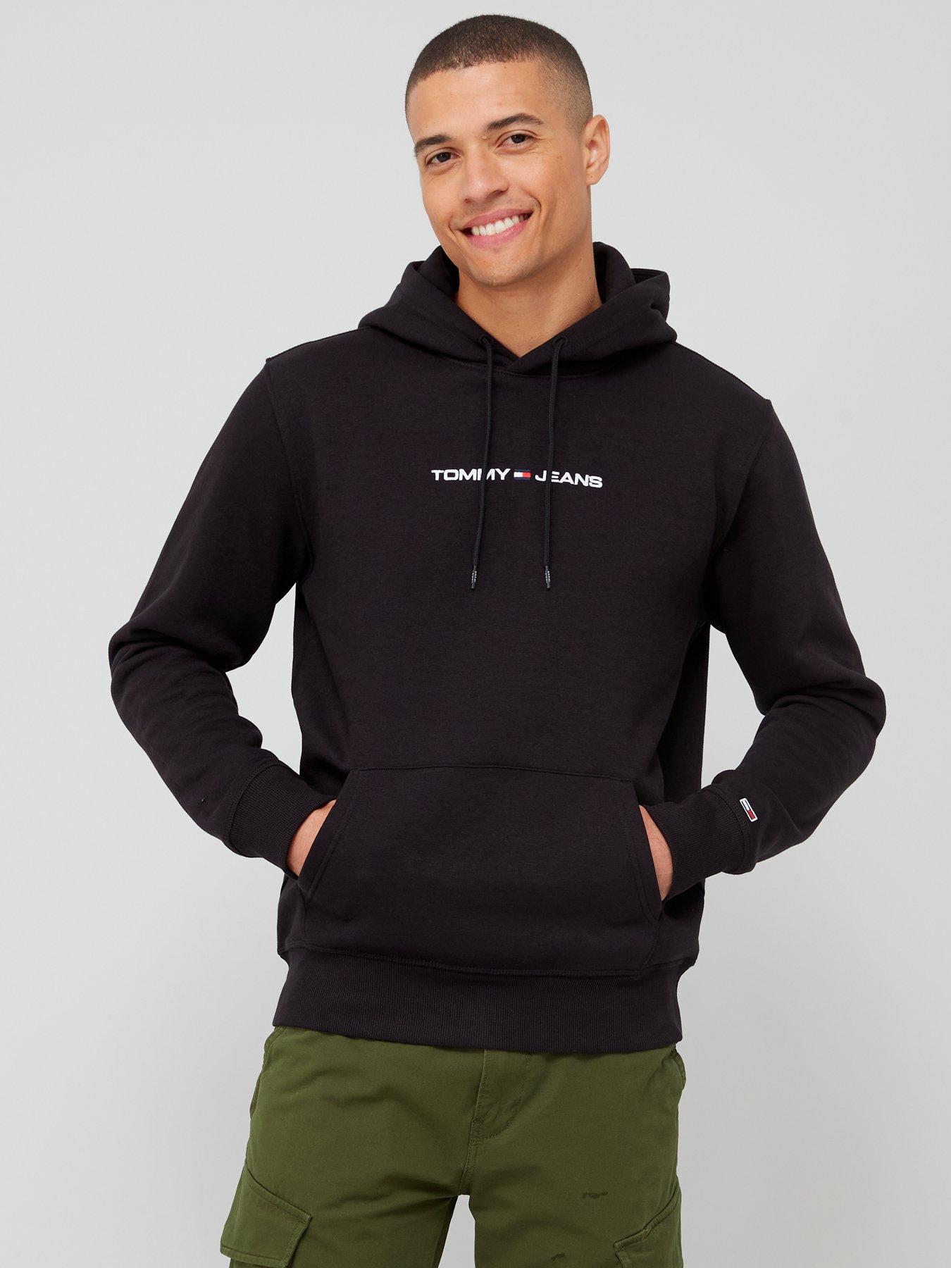 Tommy Jeans Tjm Reg Linear Hoodie - Black | littlewoods.com