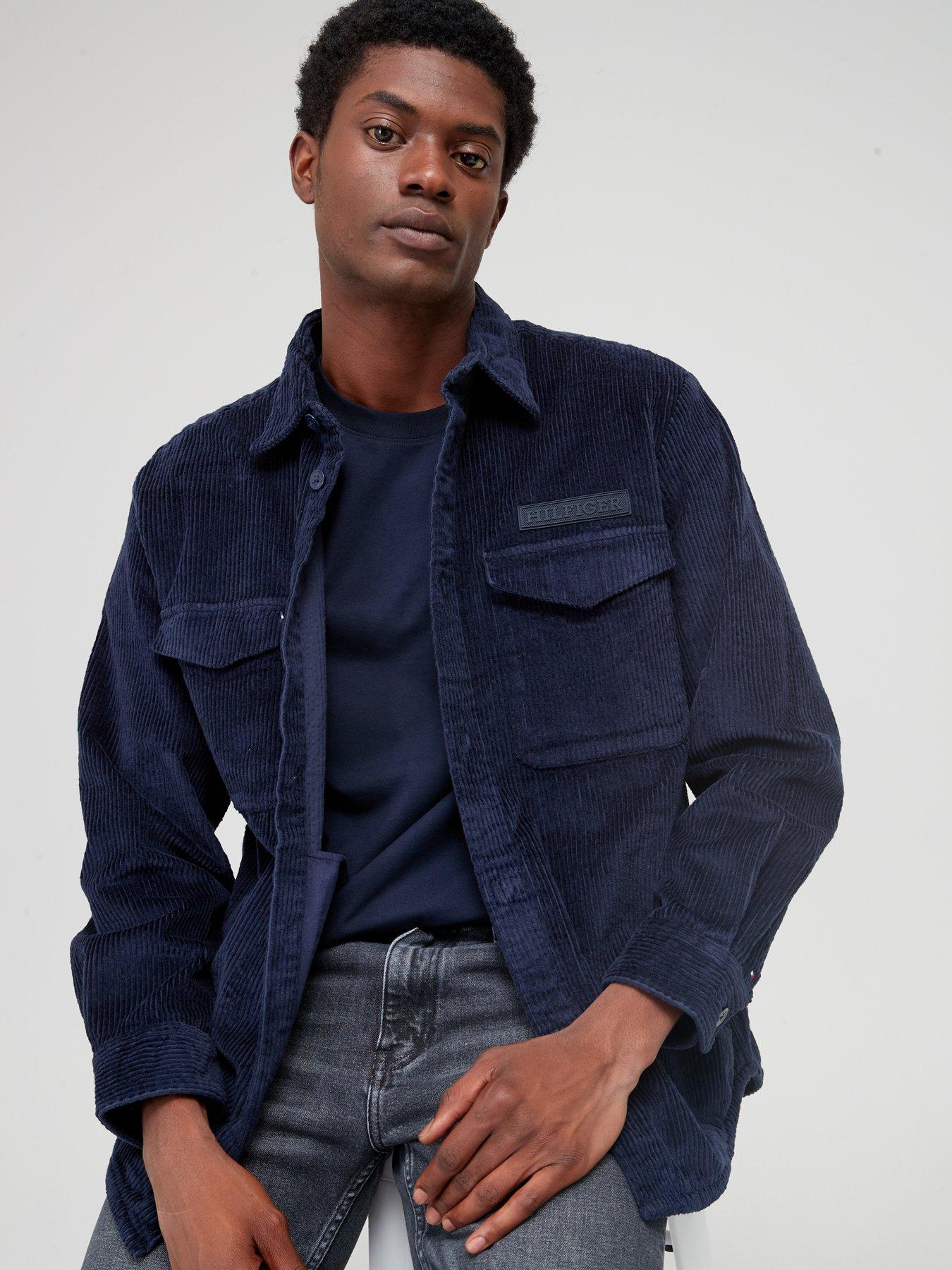 Tommy Hilfiger Corduroy Solid Overshirt - Navy | littlewoods.com