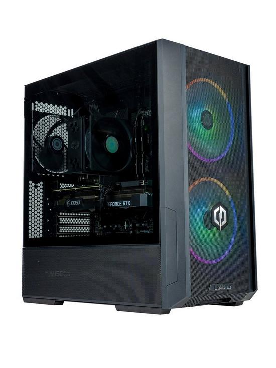 front image of cyberpower-lc216-gaming-pc-intel-core-i5-13400f-rtx-4070-32gb-ddr5-ram-1tb-m2-nvme-ssd