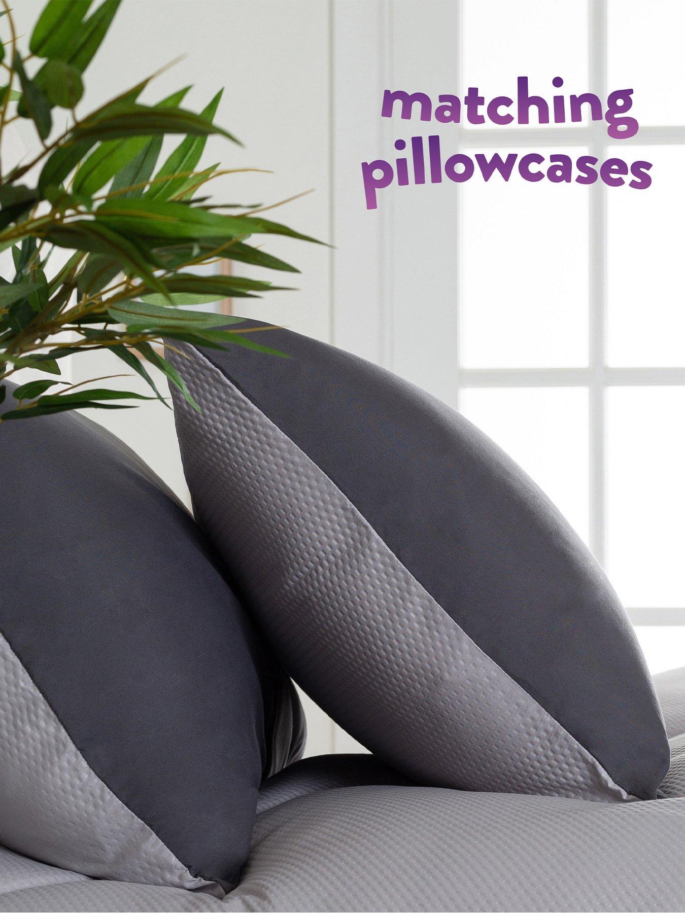 Image 3 of 6 of Slumberdown Coverless Embossed Herringbone Grey 10.5 Tog Duvet with matching Pillowcase