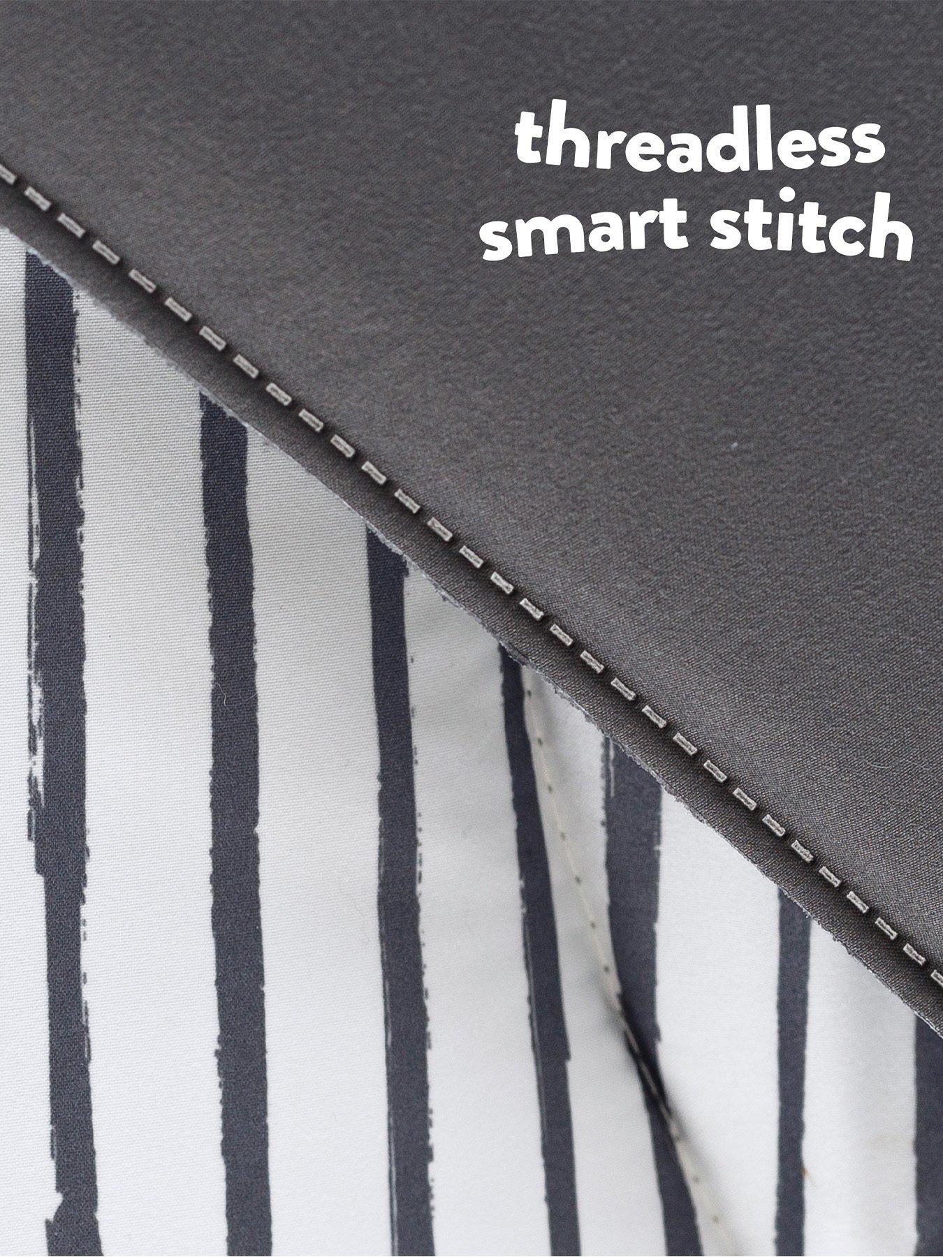 Image 5 of 6 of Slumberdown Coverless Comfort Printed Stripe Grey &amp; White 10.5 Tog Duvet with matching Pillowcase