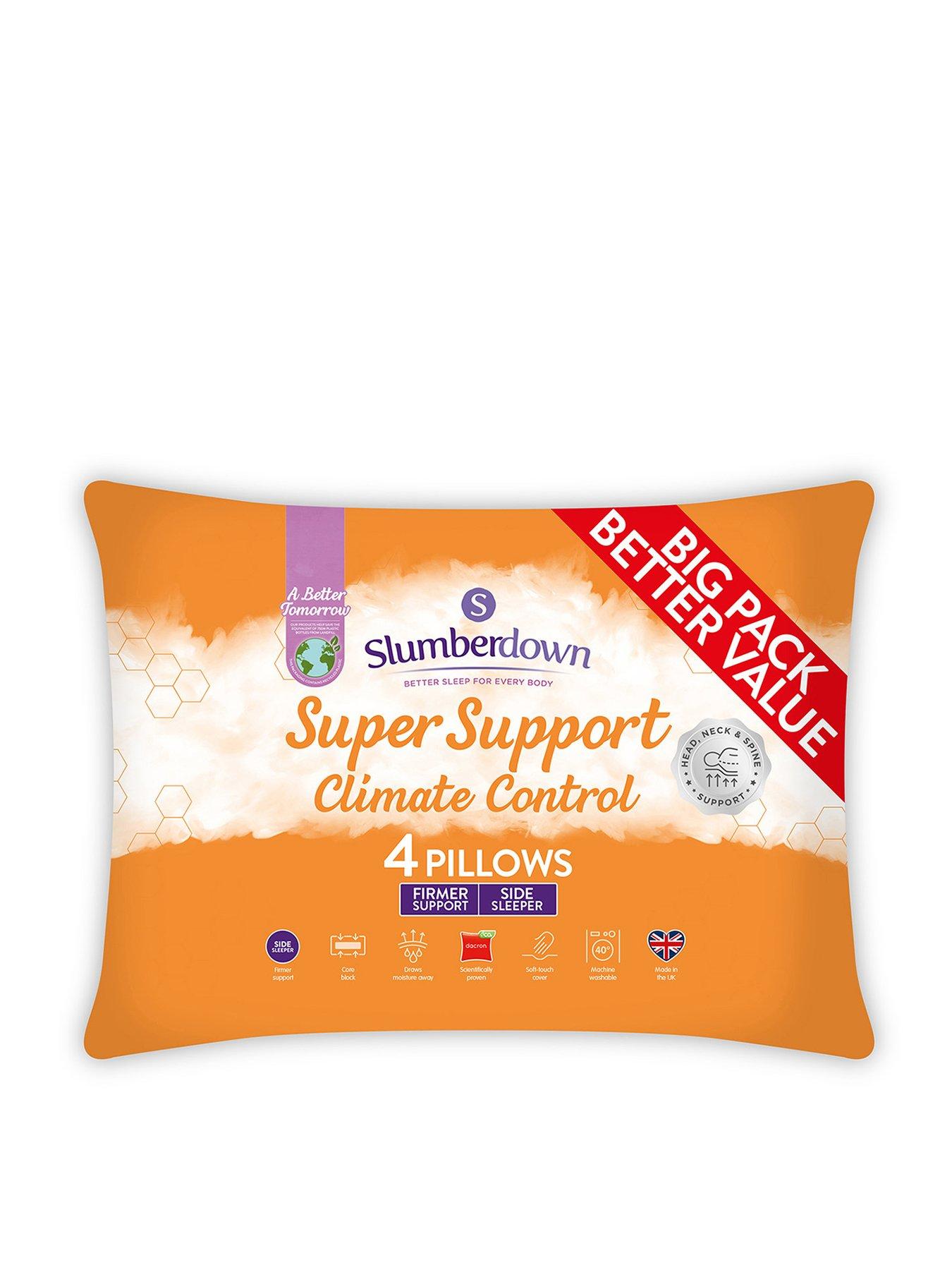 undefined Climate Control Super Support Pack of 4 Pillows - White