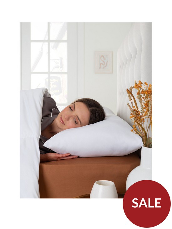 stillFront image of slumberdown-climate-control-super-support-pack-of-4-pillows-white