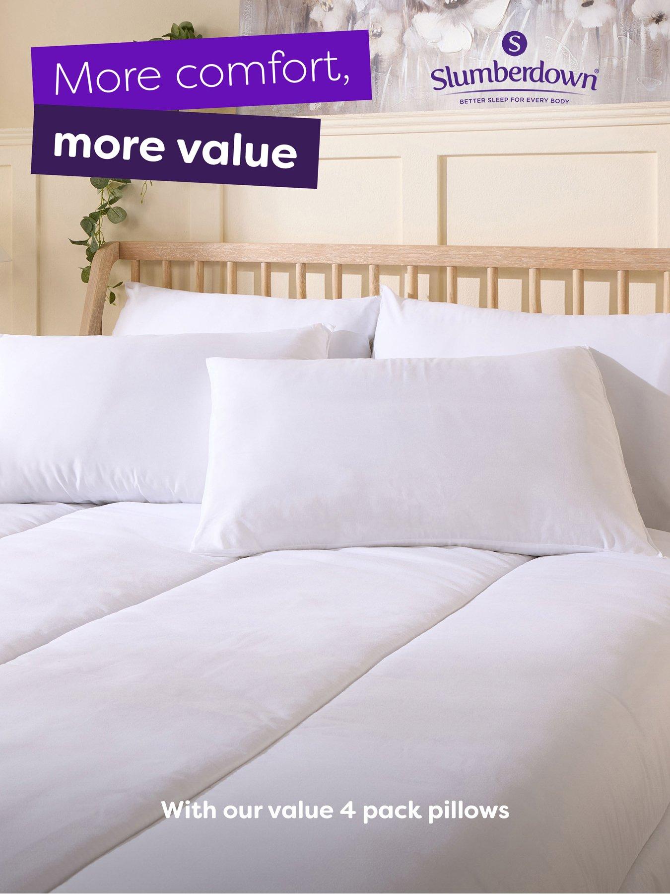 Slumberdown Cosy Nights Super Support Pack of 4 Pillows - White