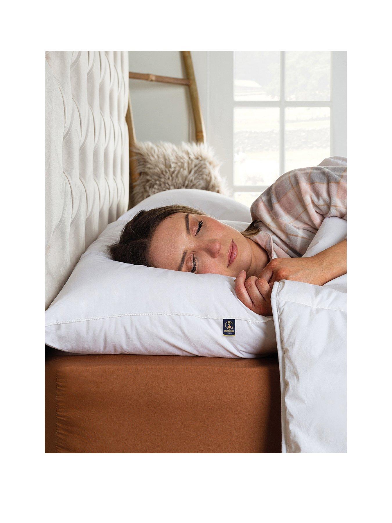  image of slumberdown-wonderful-wool-pillow-medium-support-white