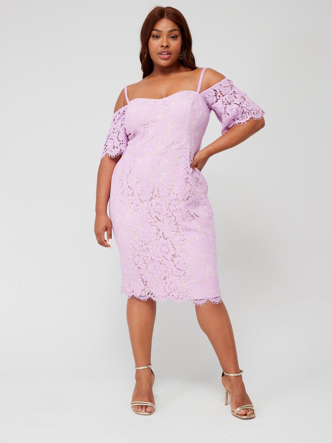 City chic best sale pink lace dress